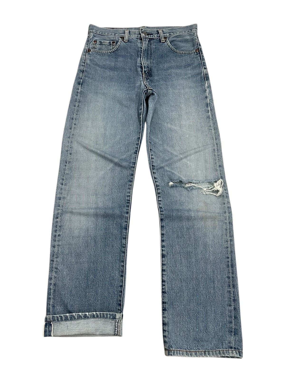 Levi's Vintage 90s Repro Levis 502 Selvedge Redline Big E Size US 30 / EU 46 - 2 Thumbnail