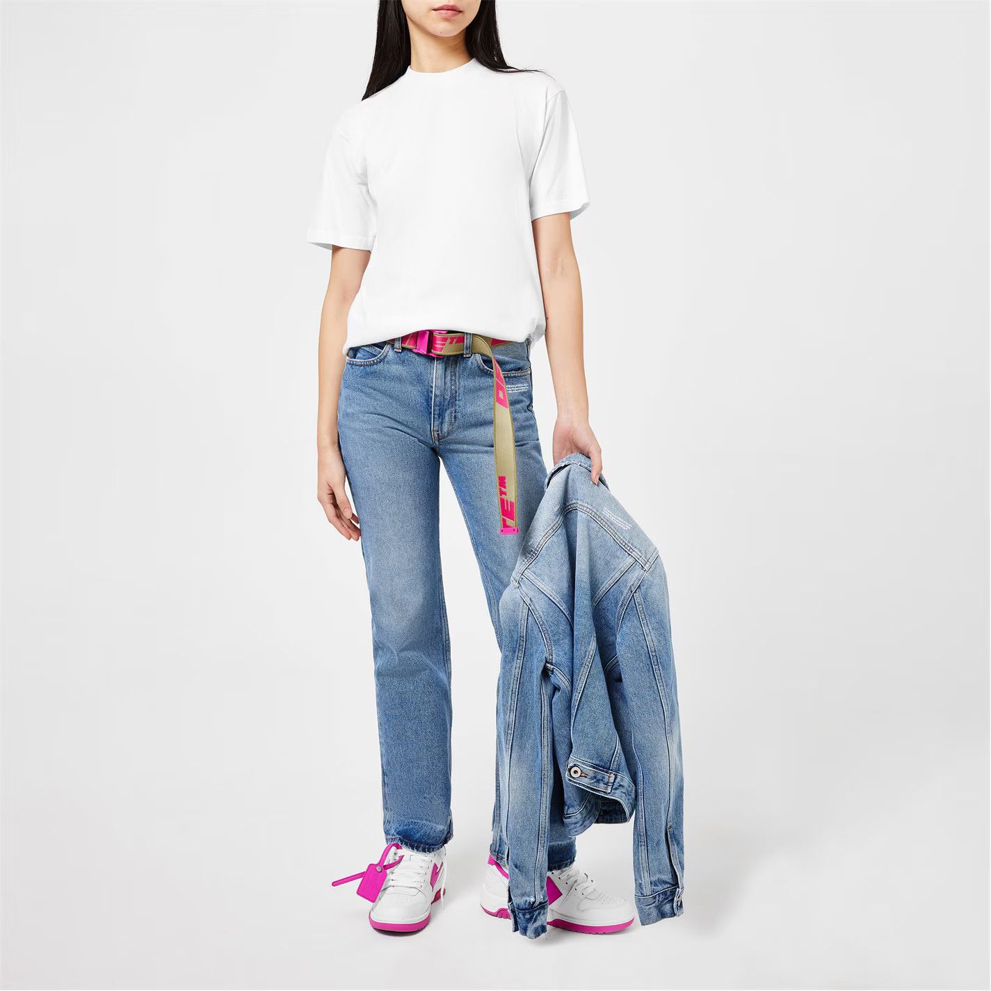 Off-White o1g2r1mq1224 Logo T Shirt in White Size M / US 6-8 / IT 42-44 - 5 Thumbnail