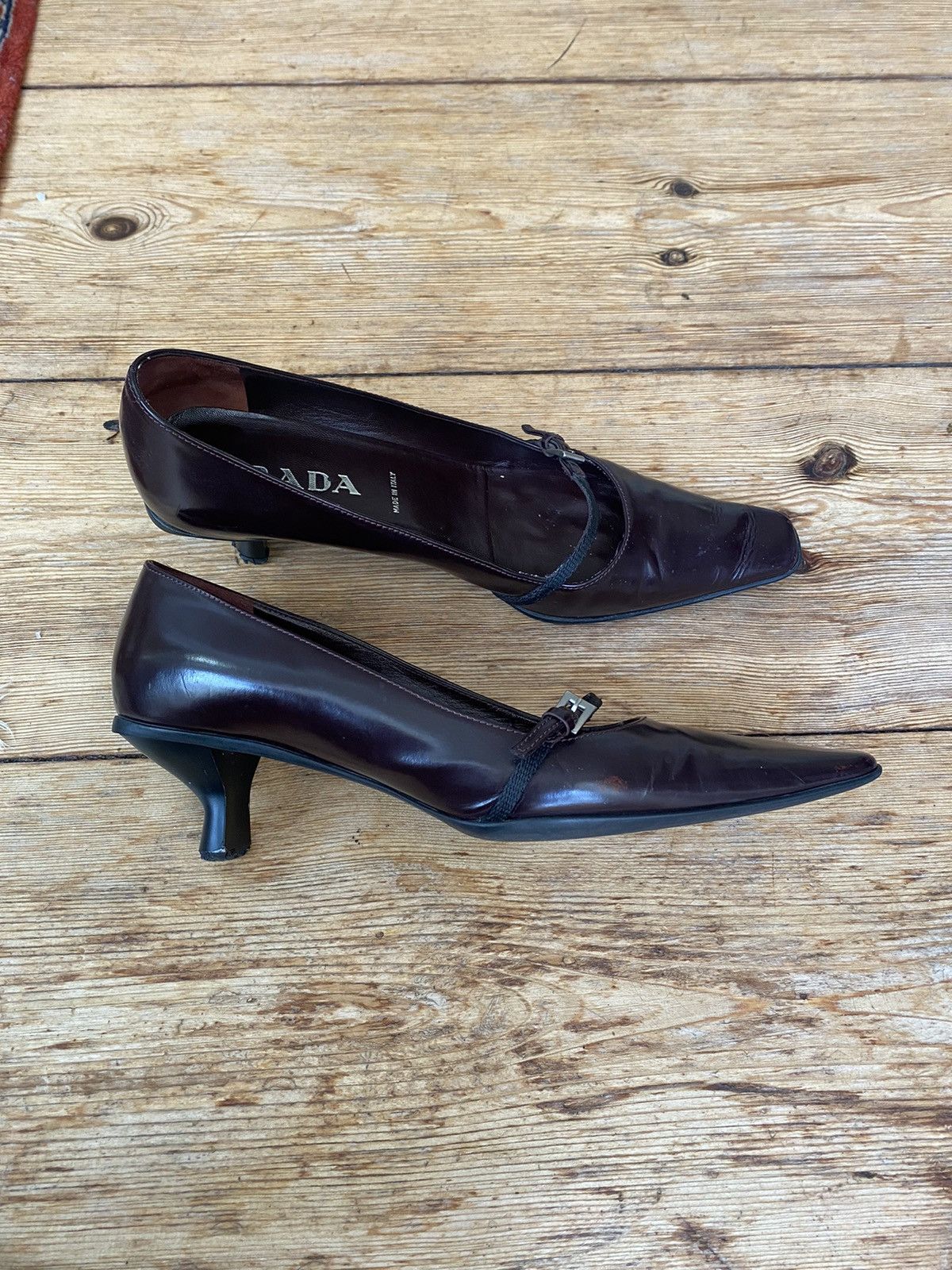 Prada Prada kitten heel leather mules Size US 11 / IT 41 - 2 Thumbnail