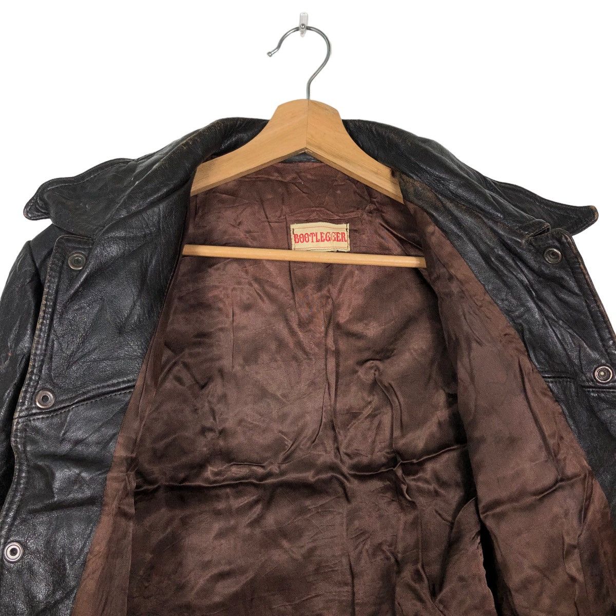 Genuine Leather 🔥90’s Vintage Genuine Leather Jacket Bootlegger Biker Wear Size US S / EU 44-46 / 1 - 11 Thumbnail