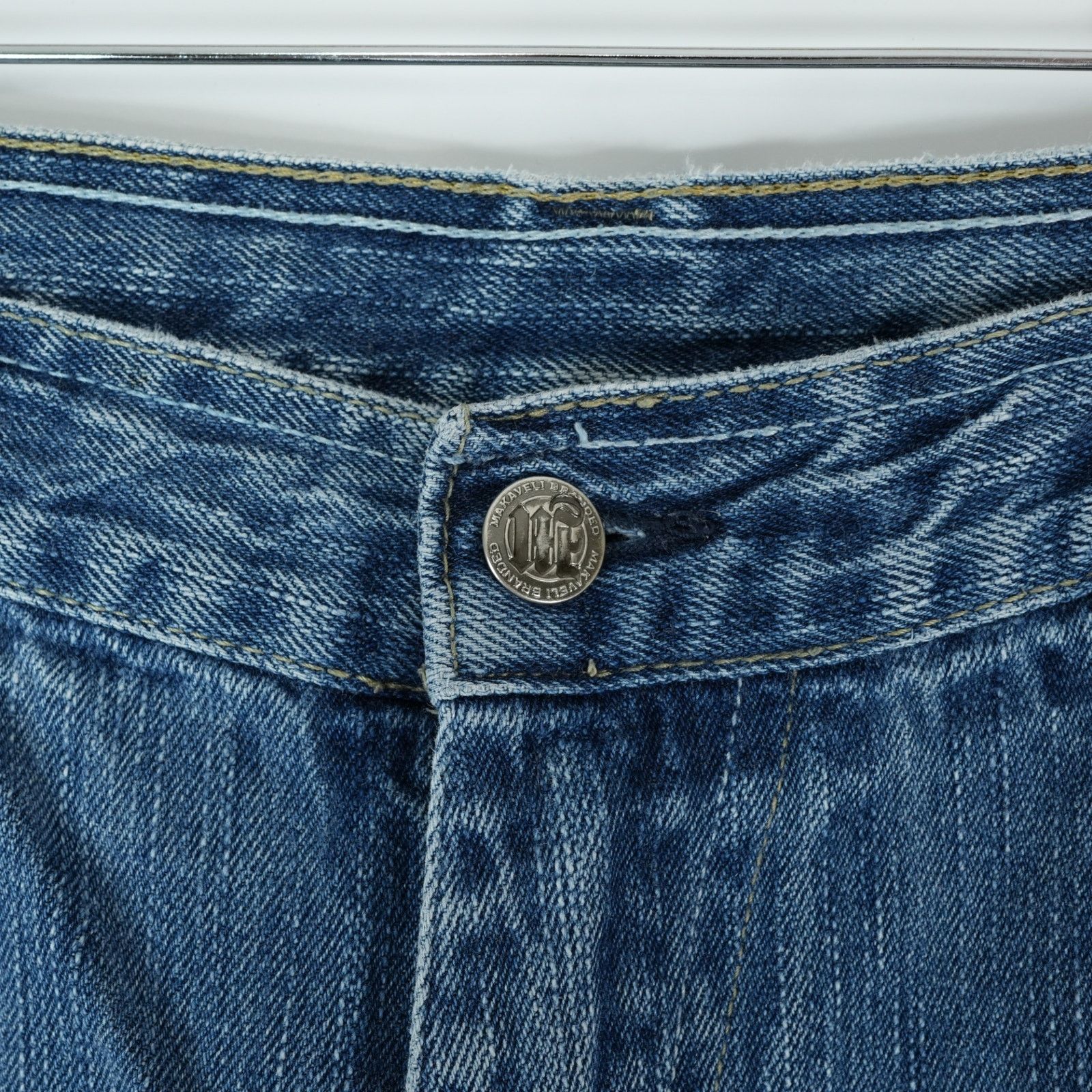 Makaveli Makaveli Tupac Jean Shorts Mens 40x14 Blue Jorts Baggy Y2K Size US 40 / EU 56 - 4 Thumbnail