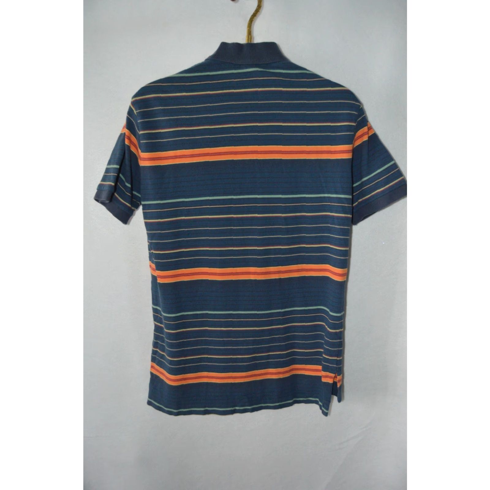 Polo Ralph Lauren Vtg Polo Ralph Lauren Polo Shirt M Blue Stripe Cotton Mens Polo SS Shirt Size US M / EU 48-50 / 2 - 2 Thumbnail