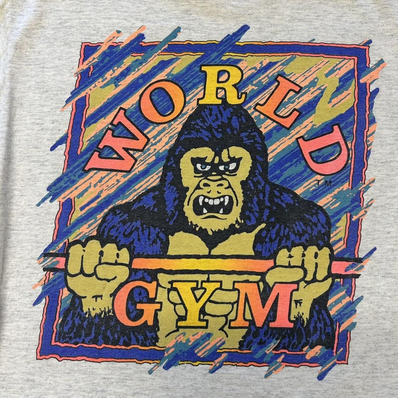 Vintage Vintage World Gym 3/4 Sleeve T Shirt Size L Size US L / EU 52-54 / 3 - 3 Thumbnail