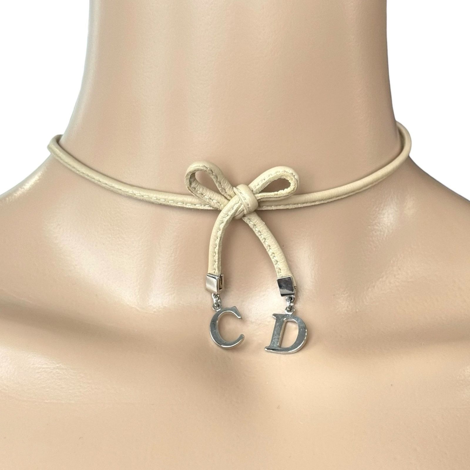 Dior Dior Vintage CD Bow Choker Necklace Size ONE SIZE - 2 Thumbnail