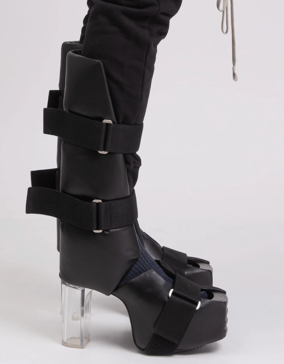 RICK OWENS Open Splint Kiss Leather Boots