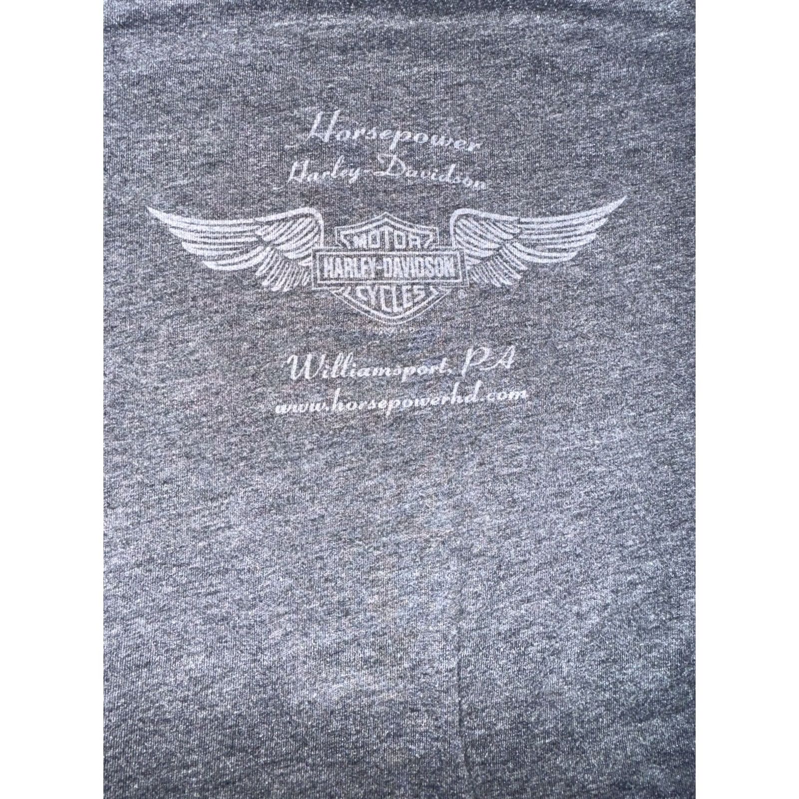 Harley Davidson Y2K Harley Davidson Women's Tank Top LG Williamsport Grunge Biker Gray Solid Sleeveless Scoop Neck Casual Cotton Blend Biker Motorcycle USA Size L / US 10 / IT 46 - 5 Thumbnail