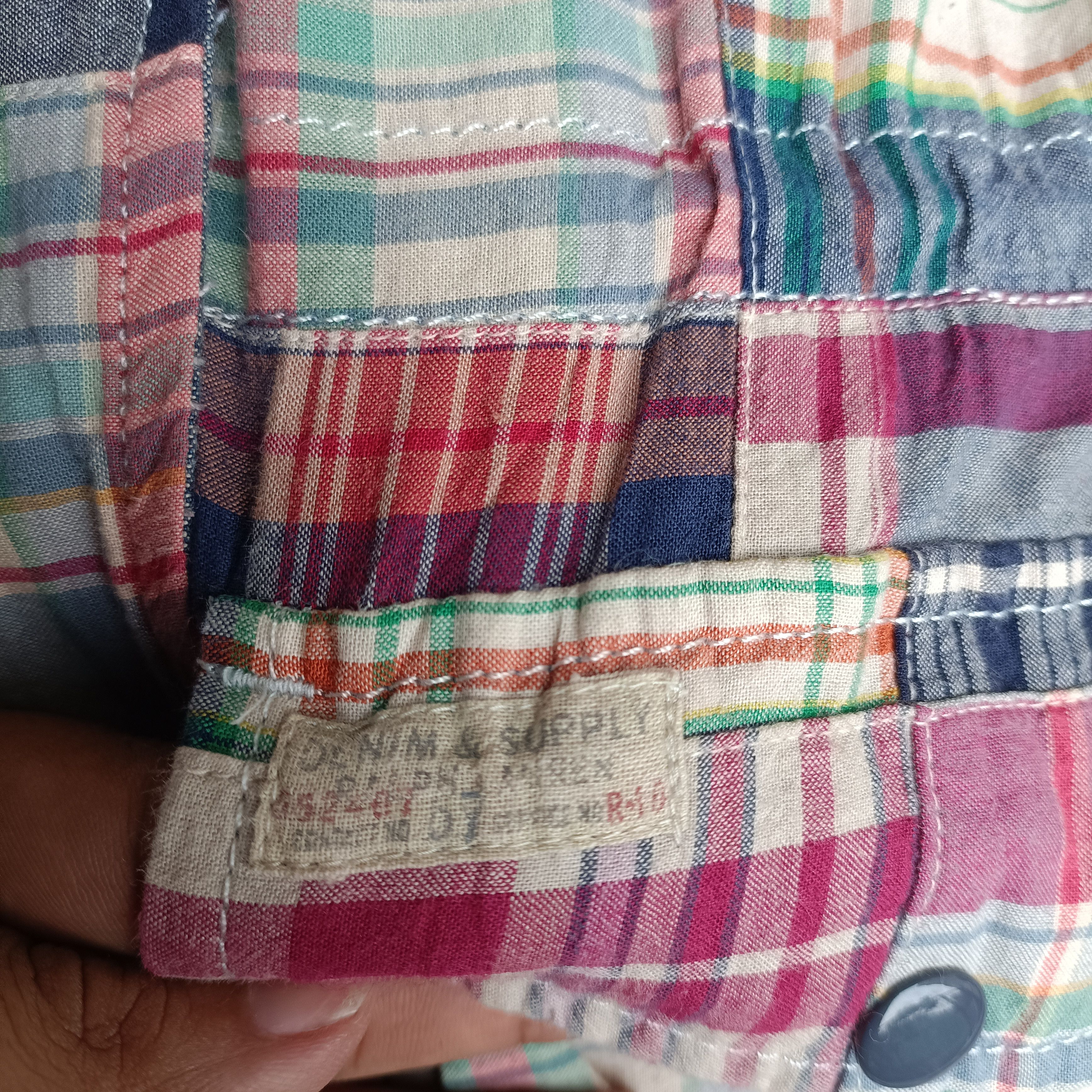 Denim & Supply Ralph Lauren × Indigo Vintage M65 Patchwork madras Jacket Size US S / EU 44-46 / 1 - 3 Thumbnail
