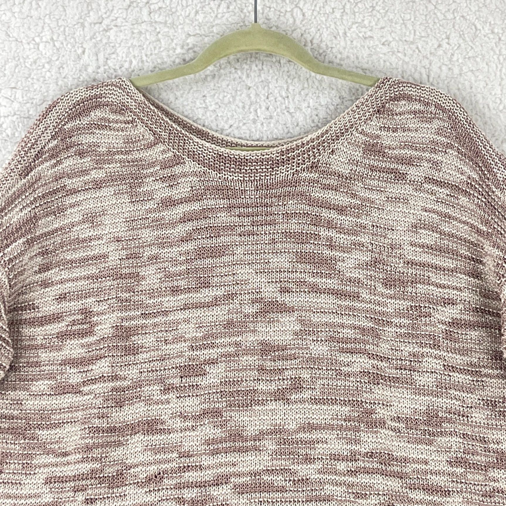 J. Jill J. Jill Pink Knit Boat Neck Sweater Women Large 3/4 Sleeve Pullover Casual Knit Heavyweight Cotton Polyester Knit Pullover Women's Sweater 90s? Size L / US 10 / IT 46 - 3 Thumbnail