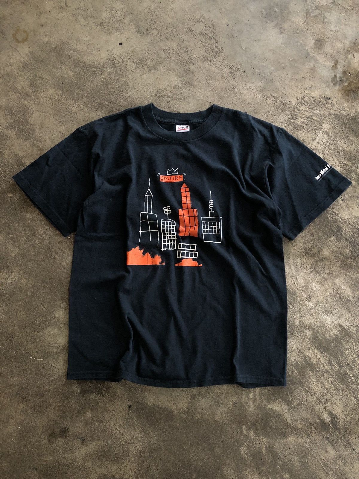 image of Jean Michel Basquiat Vintage Shirt in Black, Men's (Size Medium)