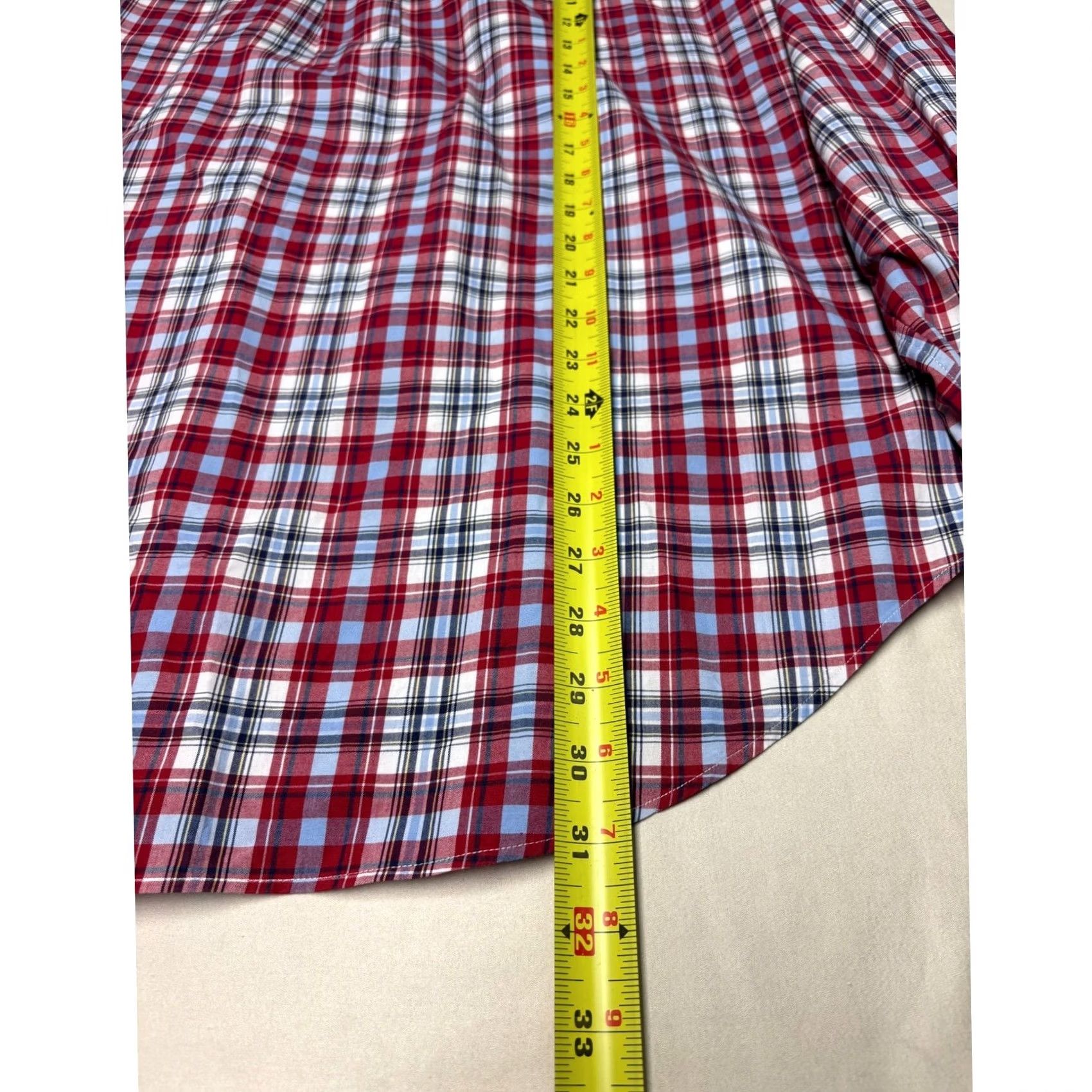 Ralph Lauren Ralph Lauren Shirt Mens XL Classic Fit Plaid Button Down Red White Blue Cotton Size US XL / EU 56 / 4 - 7 Thumbnail