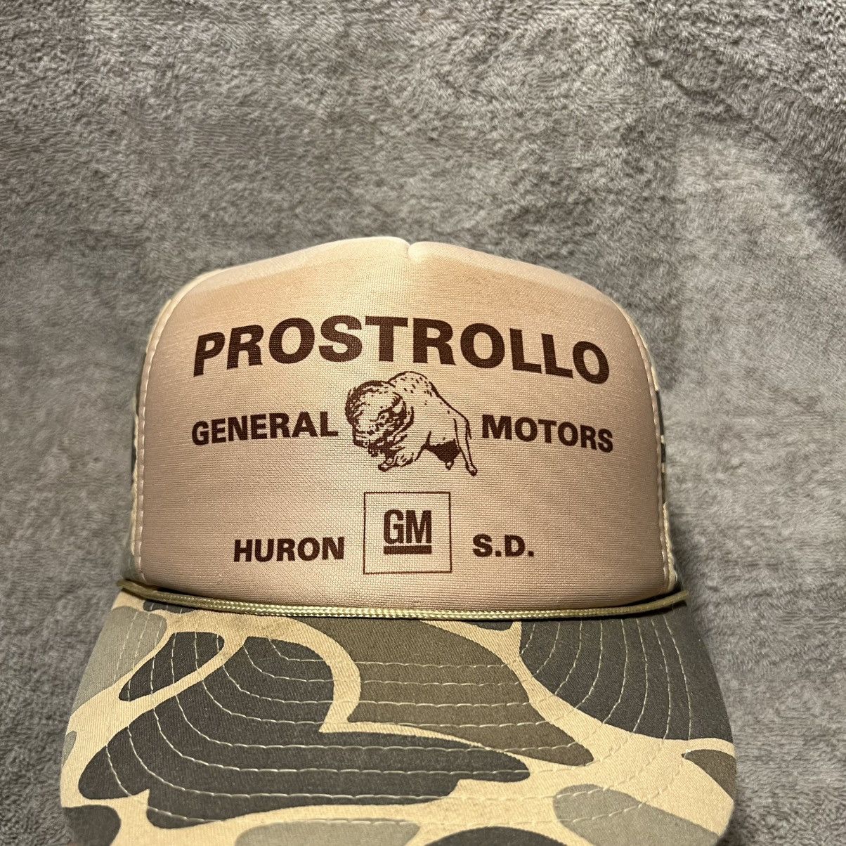 Vintage Vintage 80s GMC General Motor Camo Mesh Trucker Hat Snapback Size ONE SIZE - 5 Thumbnail