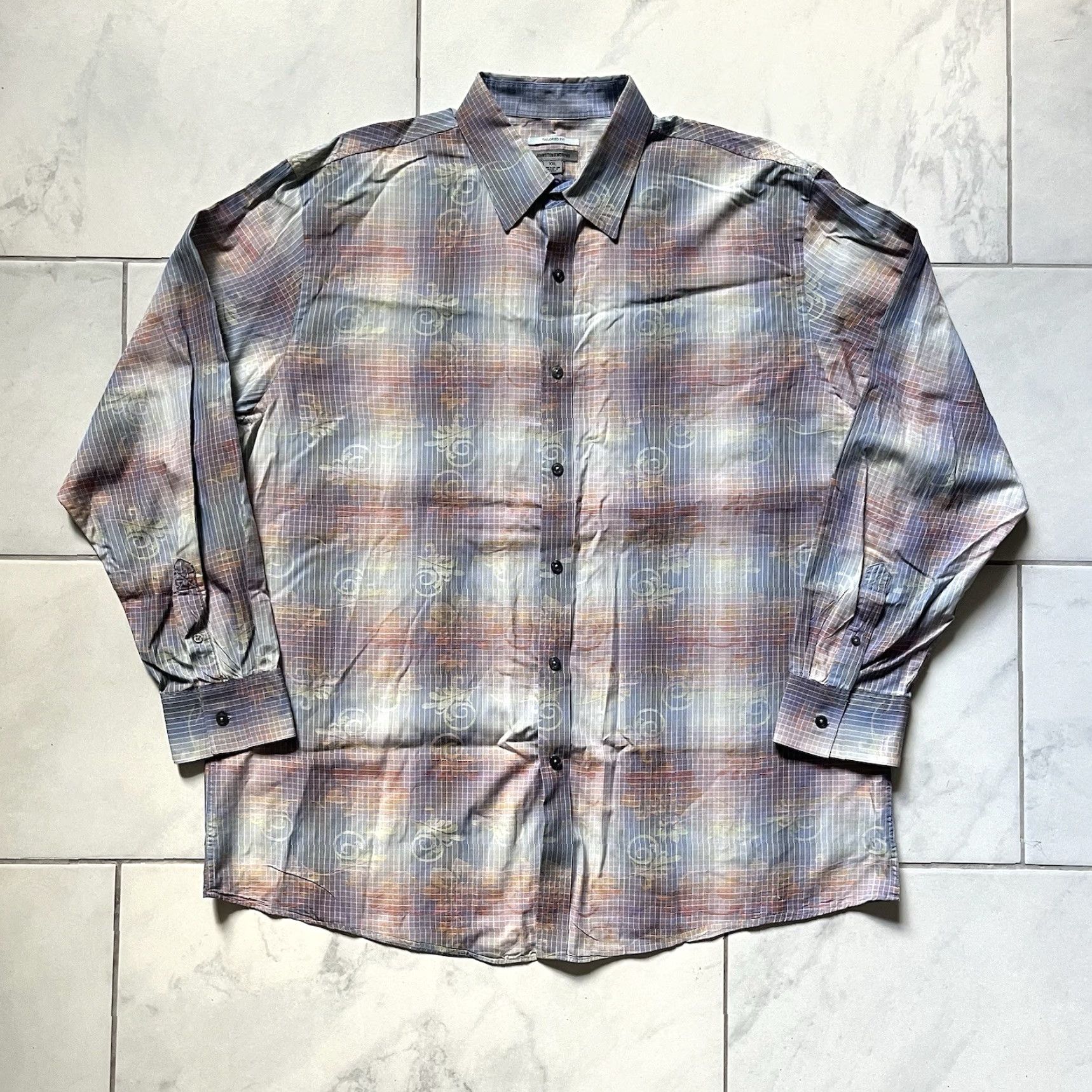 Johnston & Murphy Johnston & Murphy Shirt 2XL Multicolor Cotton Button-Up Mens Tailored Regular Fit Spring Fall Summer Winter Casual Size US XXL / EU 58 / 5 - 2 Thumbnail