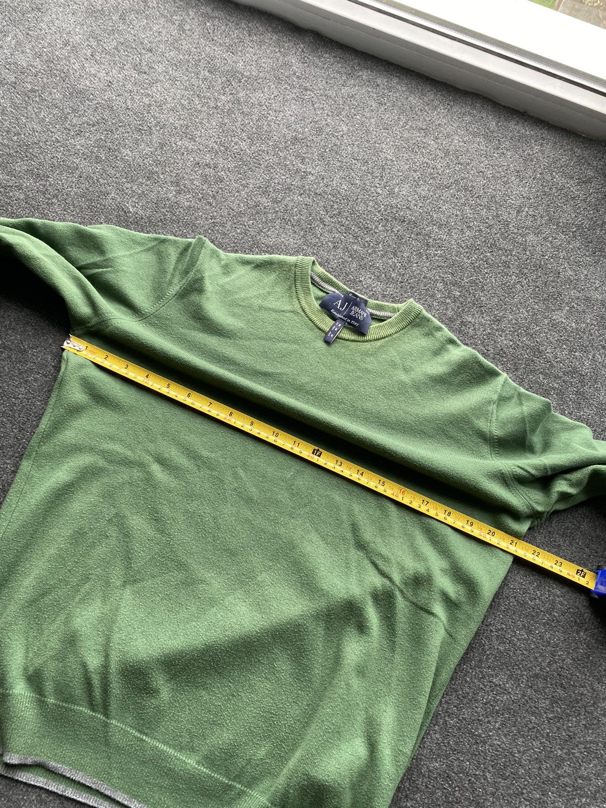 Armani 🔥Armani Jeans Pullover Sweater Green mens designer m rare Size US M / EU 48-50 / 2 - 5 Thumbnail