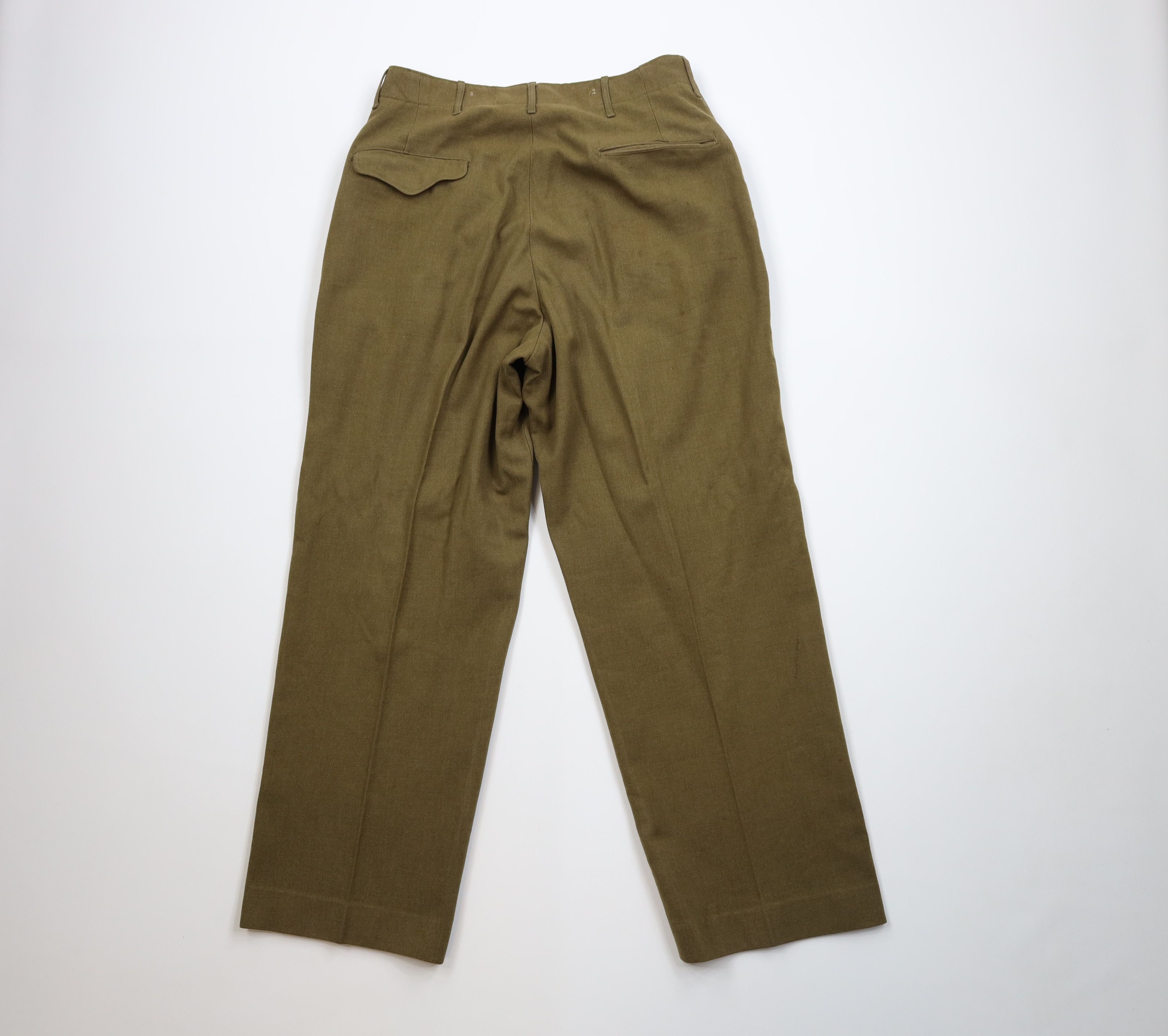 Vintage Vintage 40s 50s Korean World War II Wool Trousers Pants USA Size US 33 - 12 Thumbnail