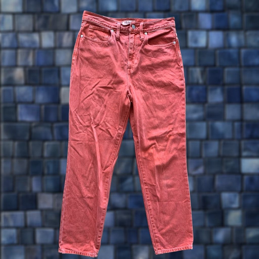 Madewell Madewell The Mom Jean Jeans Women 27 30x26 Red Orange Denim Tapered Hi-Rise 5-Pocket Size 27" / US 4 / IT 40 - 1 Thumbnail