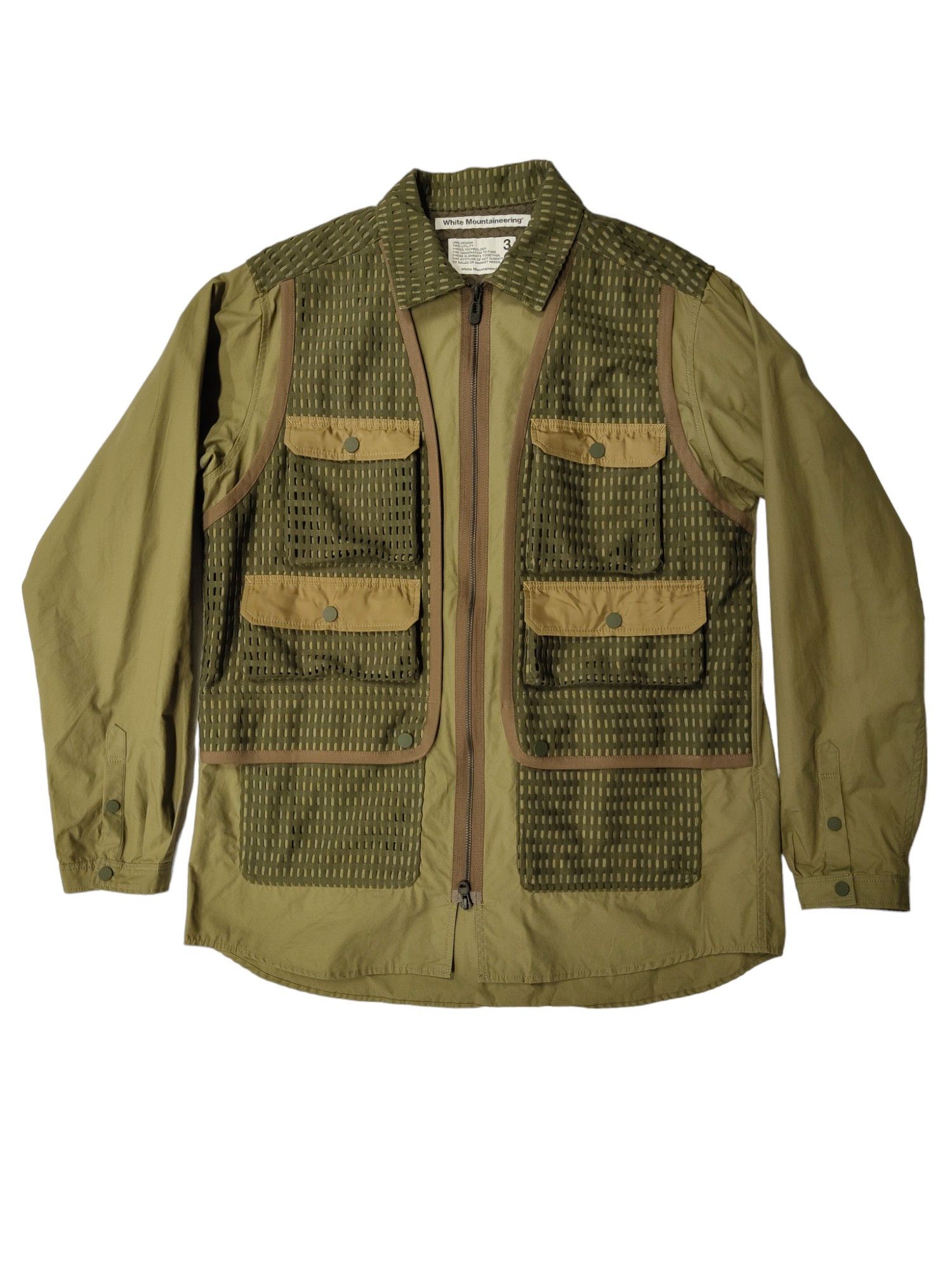 White Mountaineering Mesh Zip Up Light Jacket With Multi Pockets Detail Size US L / EU 52-54 / 3 - 1 Thumbnail