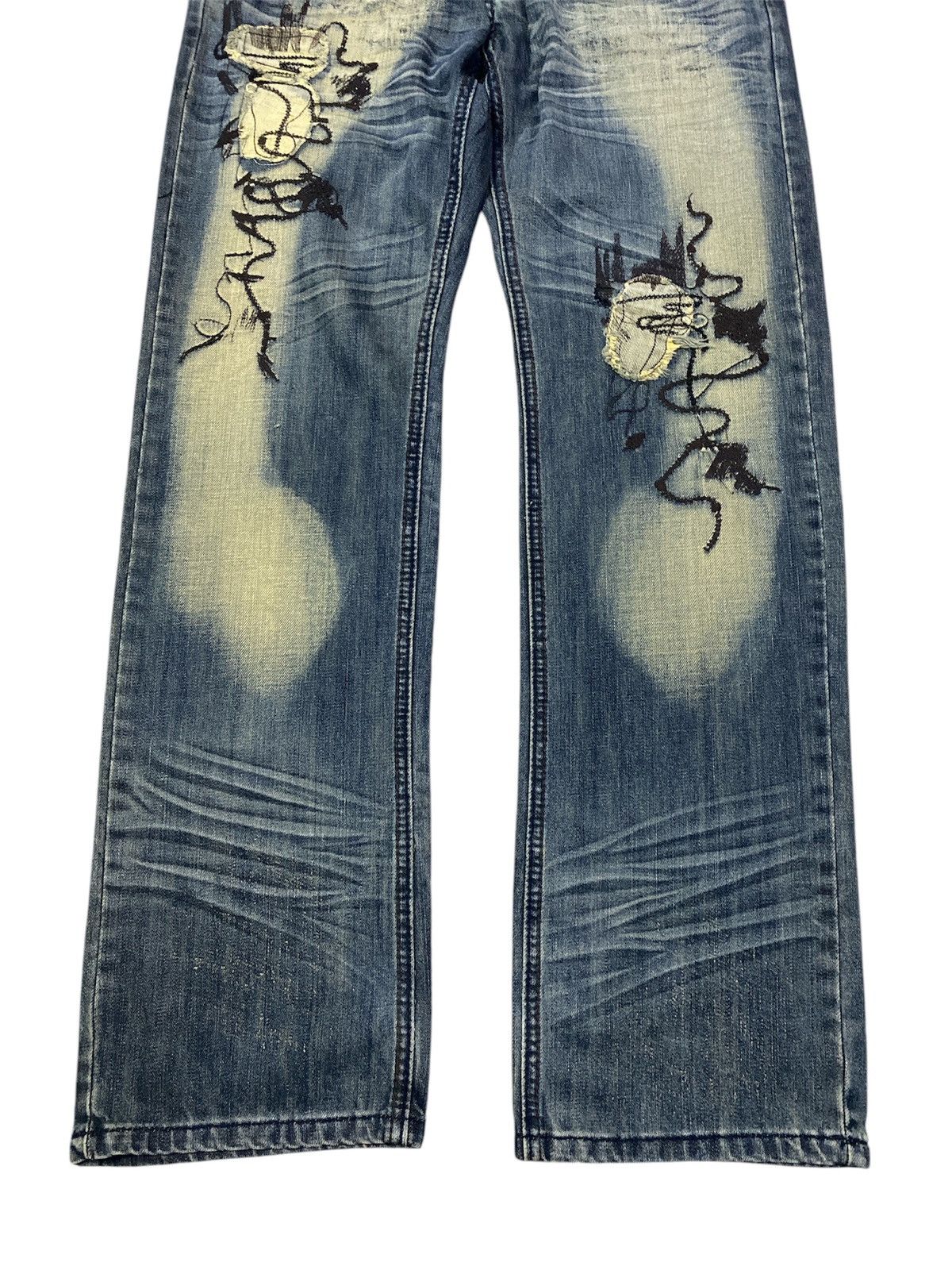 Japanese Brand Big two jeans Flare stitching art Undercover Size US 30 / EU 46 - 3 Thumbnail