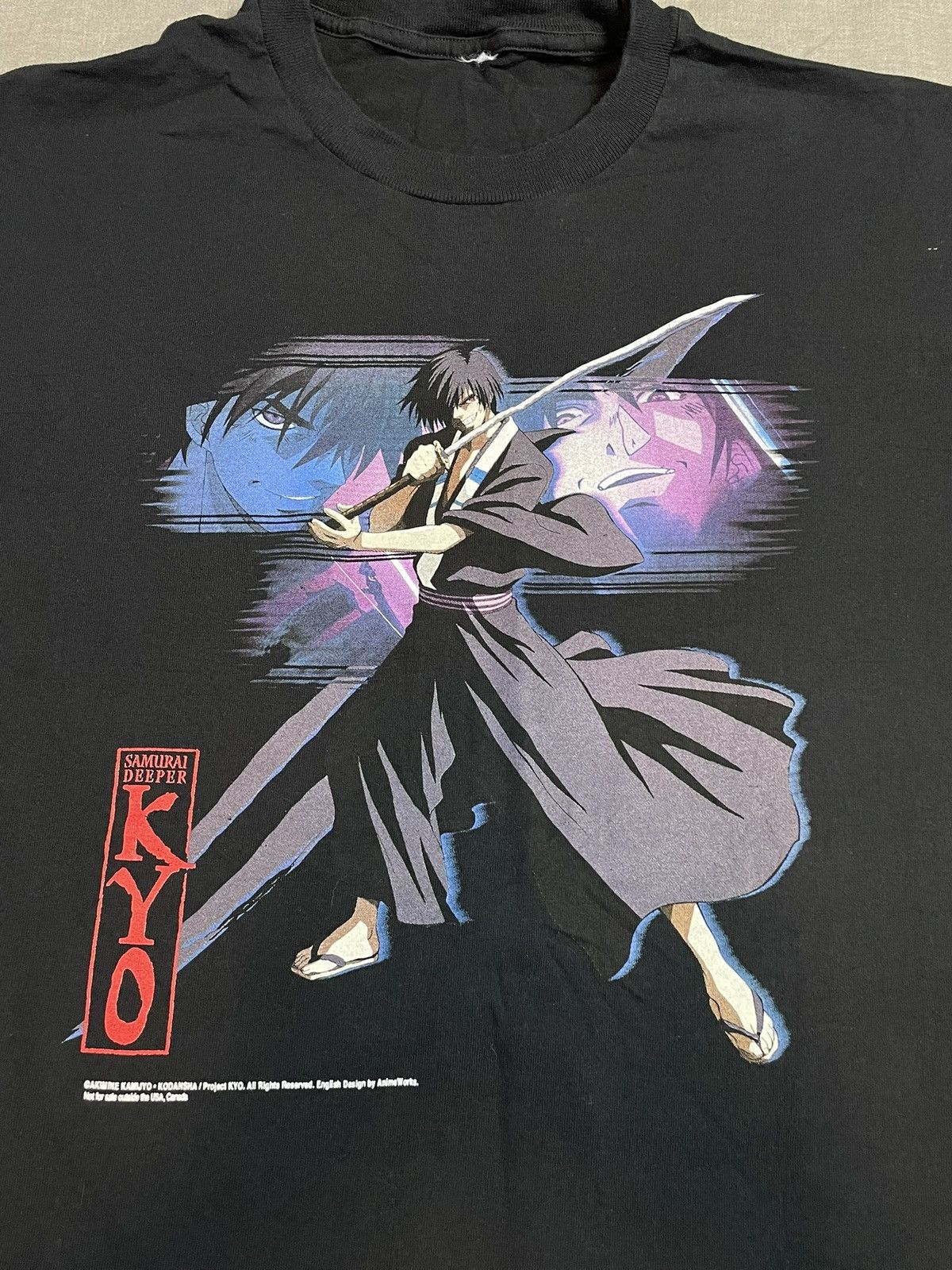 Vintage Samurai Deeper Vintage Anime Shirt XL Black Graphic Y2K Kyo Size US XL / EU 56 / 4 - 4 Thumbnail