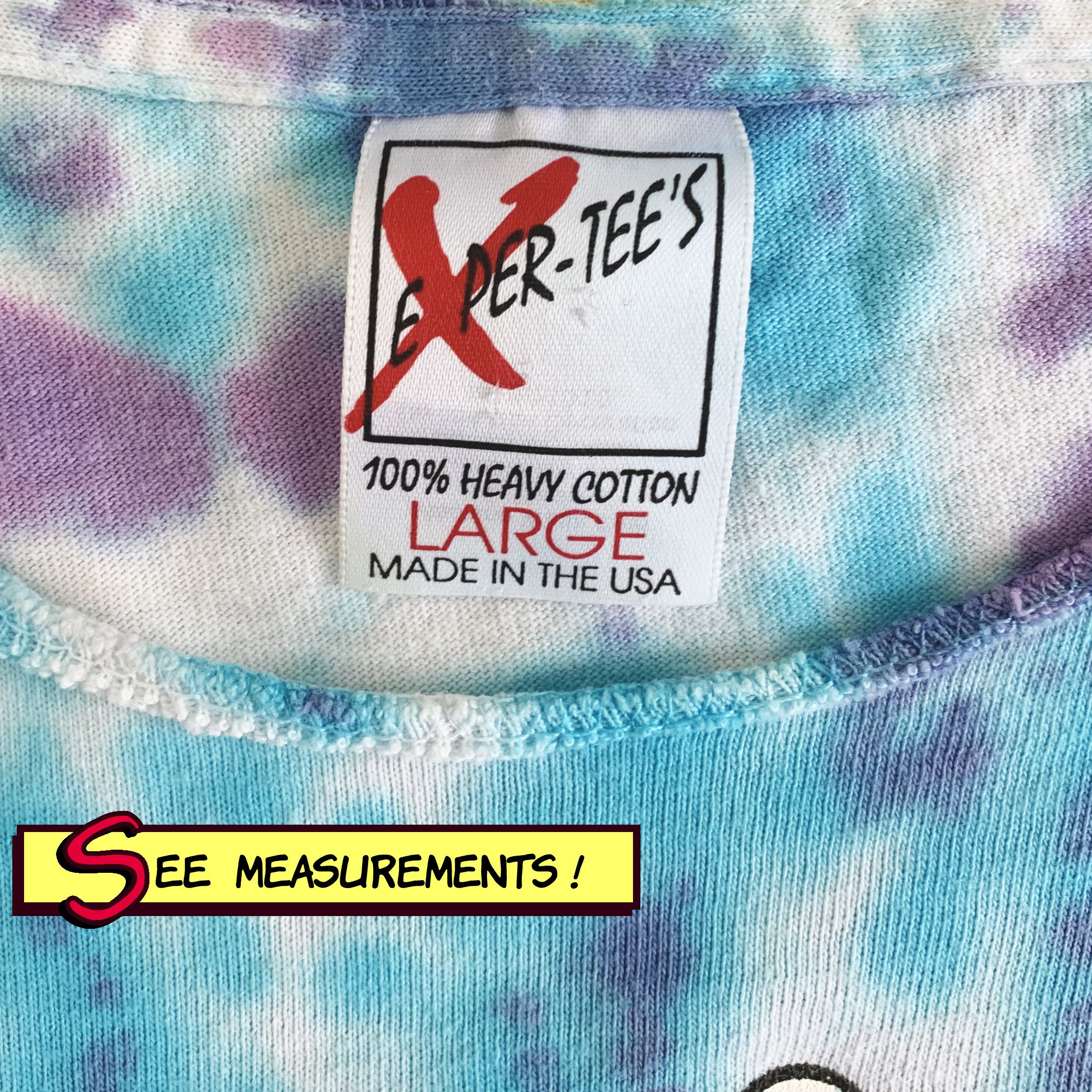 Vintage Vintage 90s WOODSTOCK T shirt Tie Dye Single Stitch Tee Size US L / EU 52-54 / 3 - 7 Thumbnail