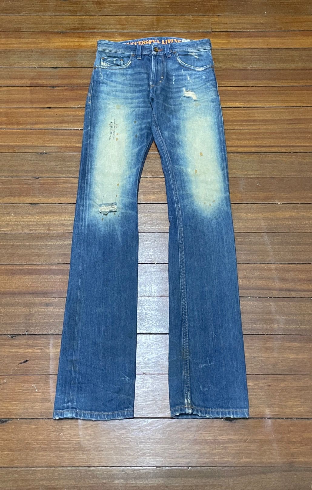 Diesel × Vintage Very Rare Design Vintage Brand Diesel Distressed Jeans 1990s Size US 29 - 1 Thumbnail