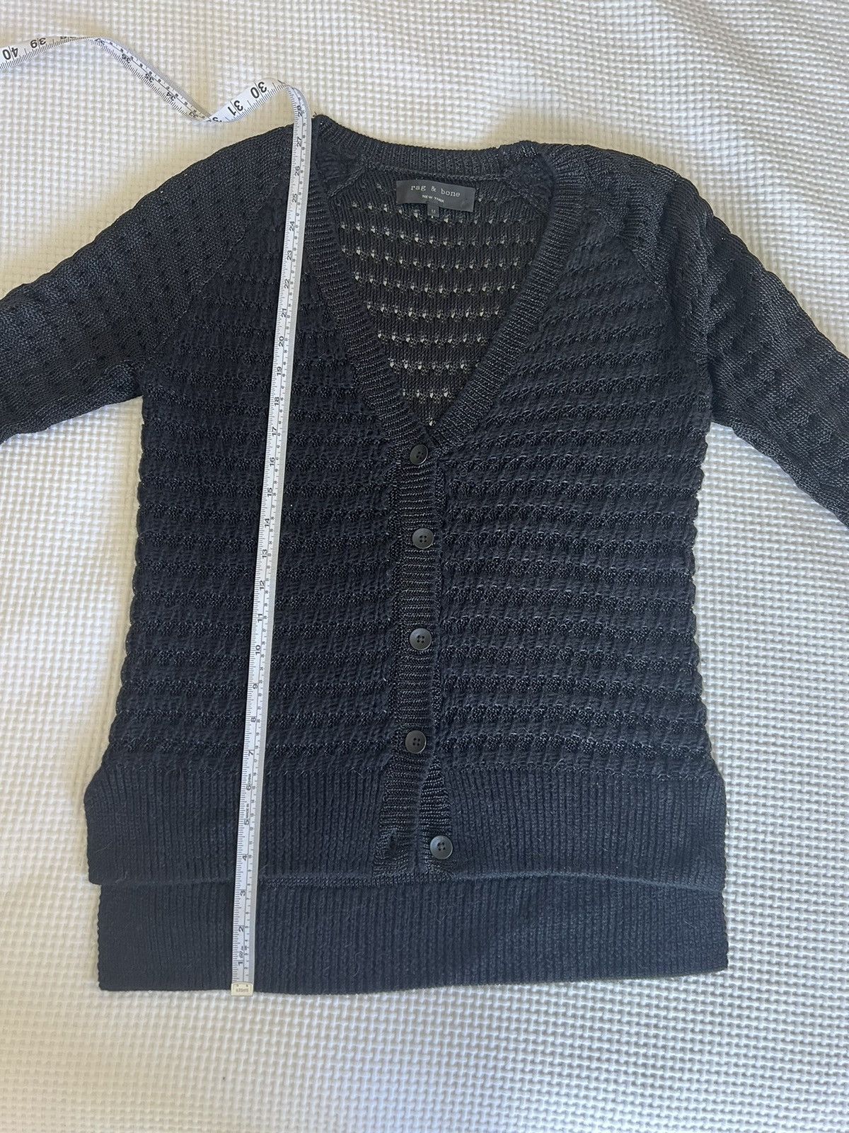 Rag & Bone Rag & Bone | Alpaca & Viscose Open Knit V-Neck Cardigan Size M / US 6-8 / IT 42-44 - 3 Thumbnail