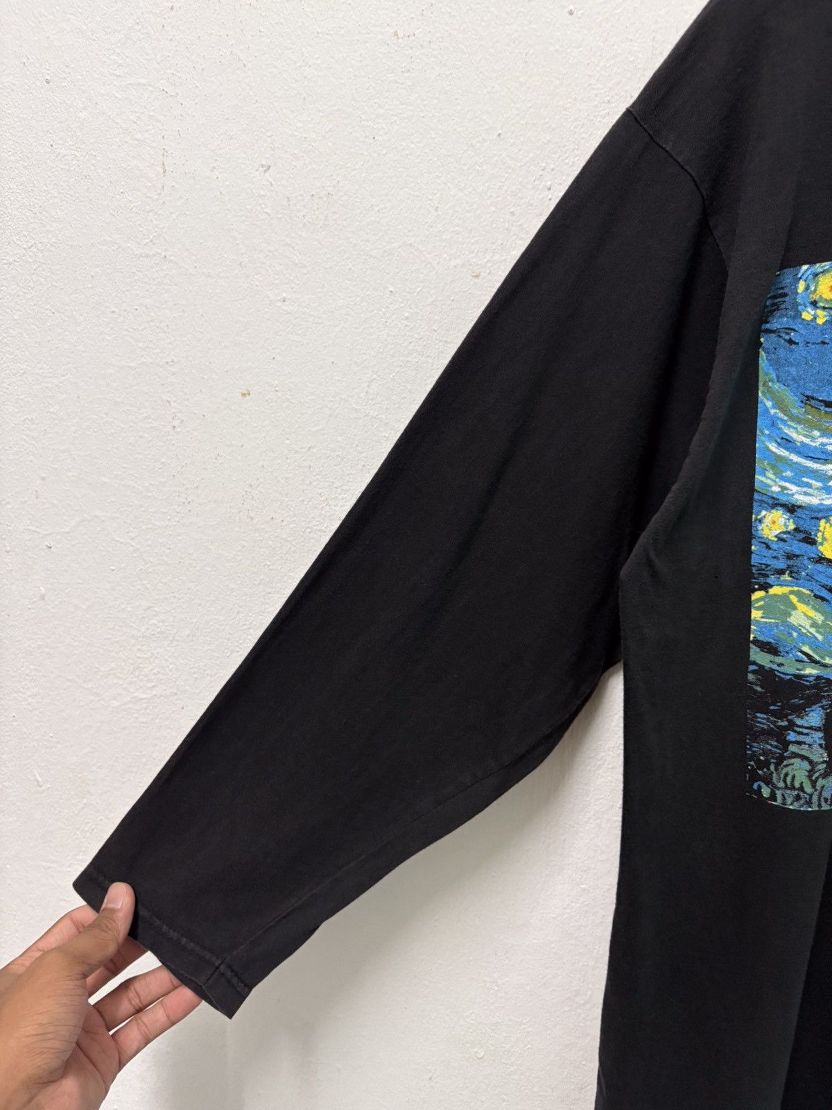 Vintage Rare ! Vintage 90's Van Gogh - The Starry Night L/S T-Shirt Size US M / EU 48-50 / 2 - 9 Thumbnail