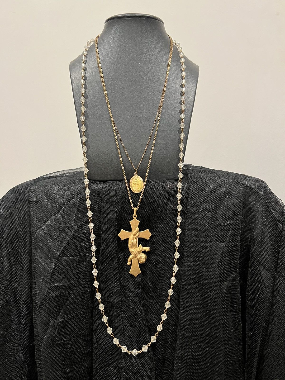 Japanese Brand Vintage Falling Angel Layered necklace 🧝🏻‍♀️ Size ONE SIZE - 8 Thumbnail