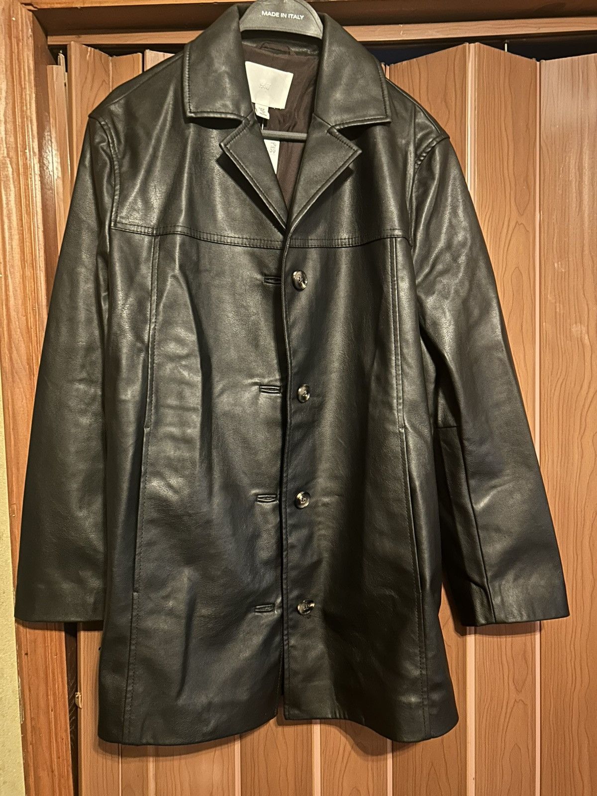 H&M H&M Black Coated Button Coat Size M / US 6-8 / IT 42-44 - 10 Thumbnail