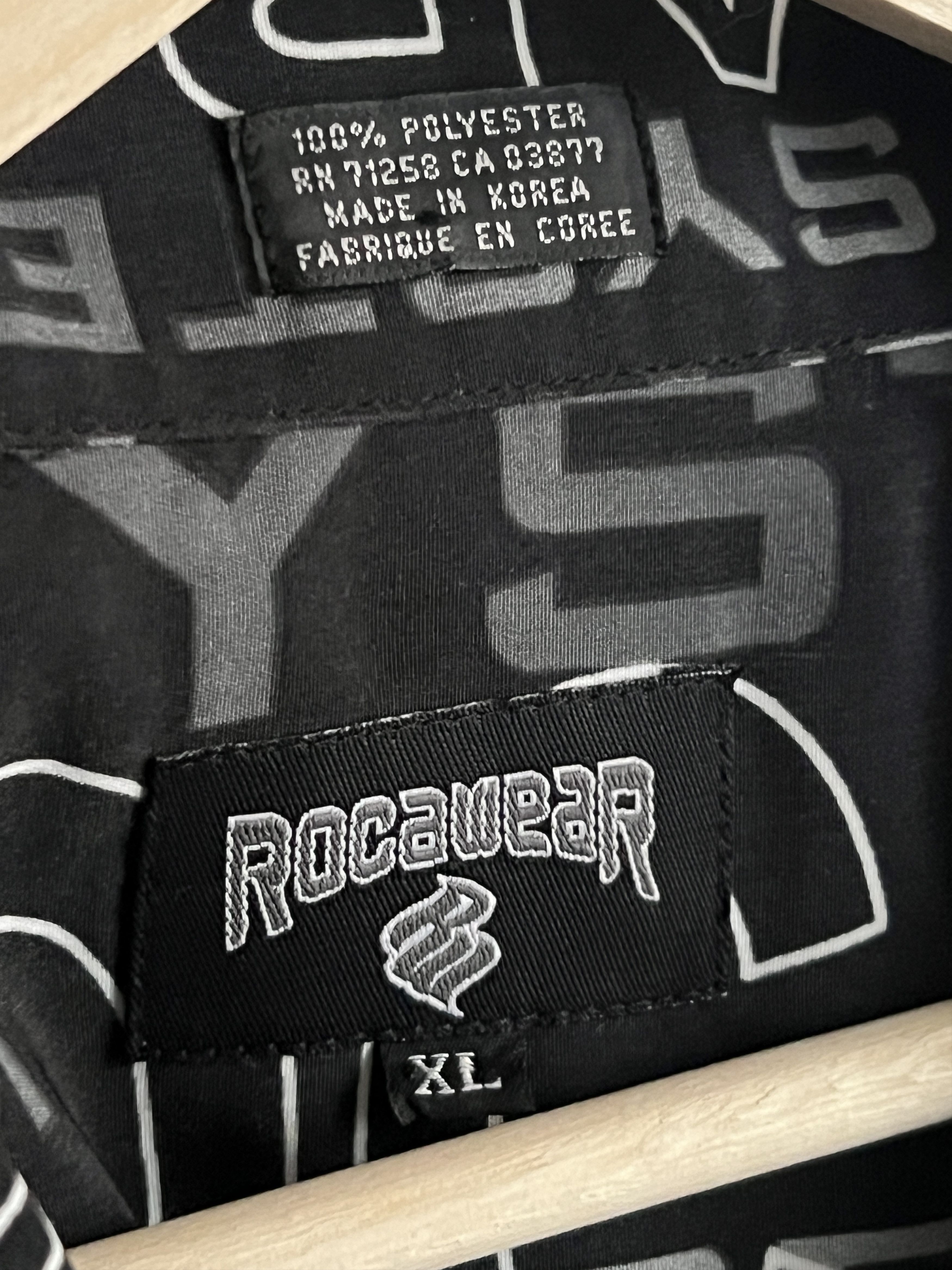 Japanese Brand × Rocawear Vintage All Over Print Rocawear Button Up Y2K Avant Garde Size US XL / EU 56 / 4 - 5 Thumbnail