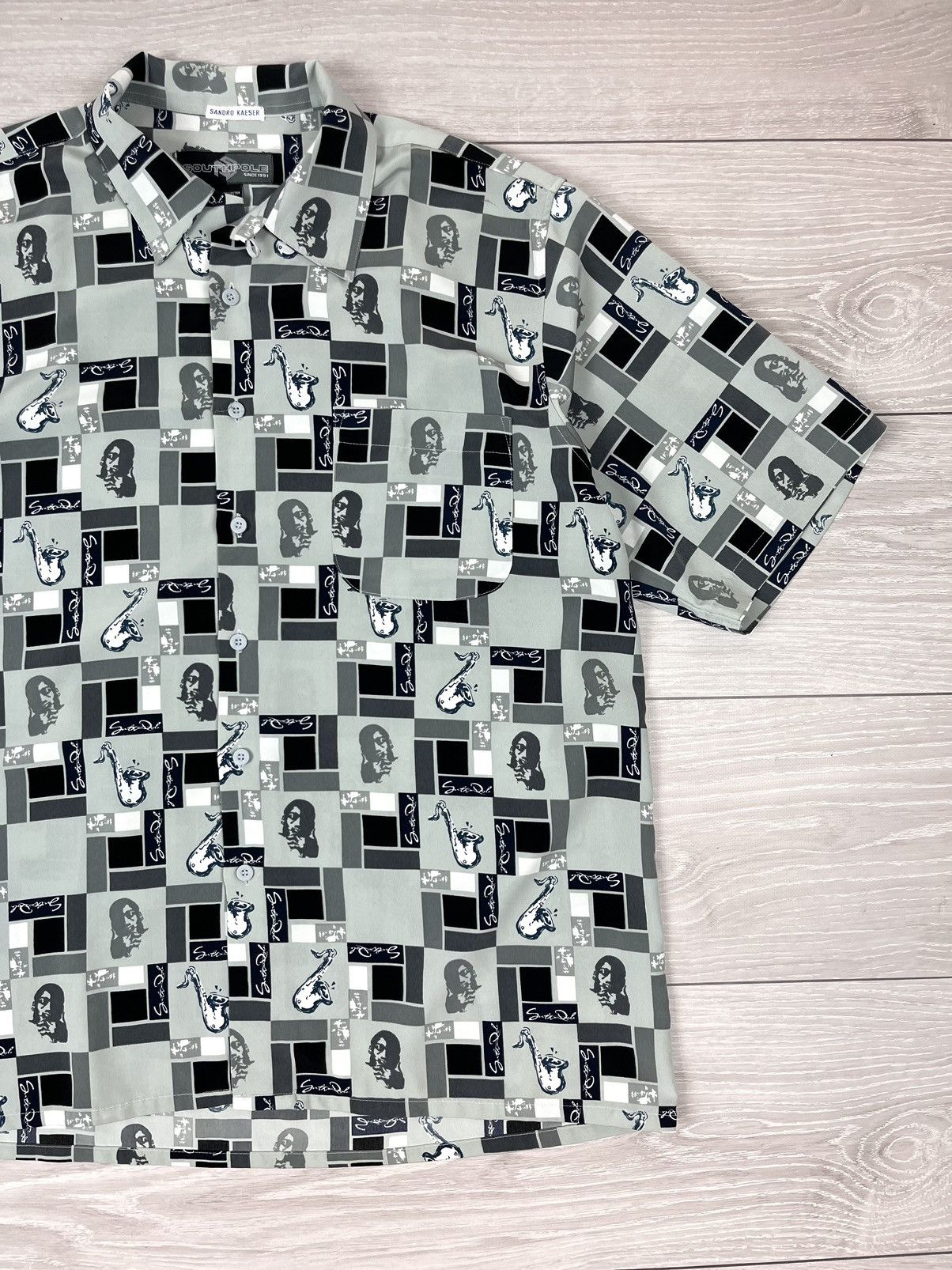 Southpole Southpole Vintage 00s Monogram Jazz Rap Oversized Shirt Size US XL / EU 56 / 4 - 2 Thumbnail