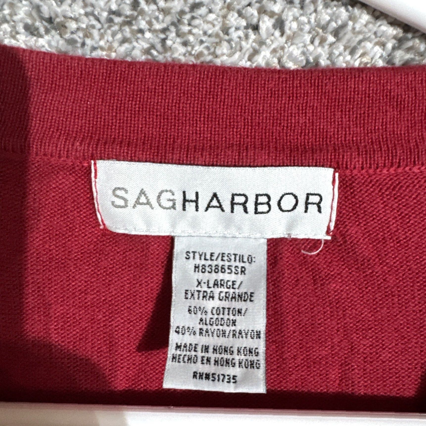 Vintage VINTAGE Sag Harbor Cardigan Sweater Womens XL Red Beaded Grandmacore 90s Chic Size XL / US 12-14 / IT 48-50 - 5 Thumbnail