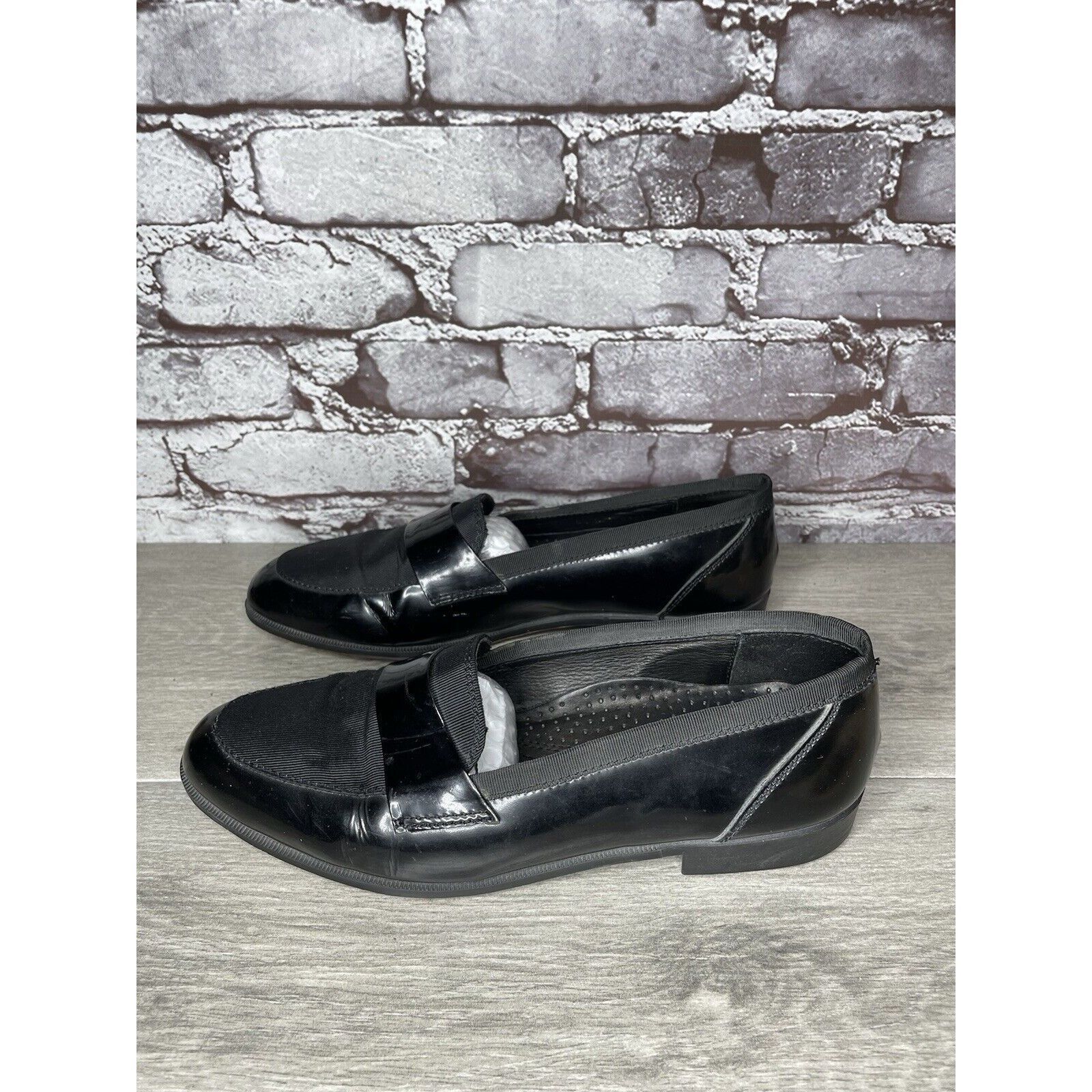 Adolfo Dominguez ADOLFO Black Patent Leather Tuxedo Dress Loafers Shoes Men’s Size US 8.5 / EU 41-42 - 7 Thumbnail