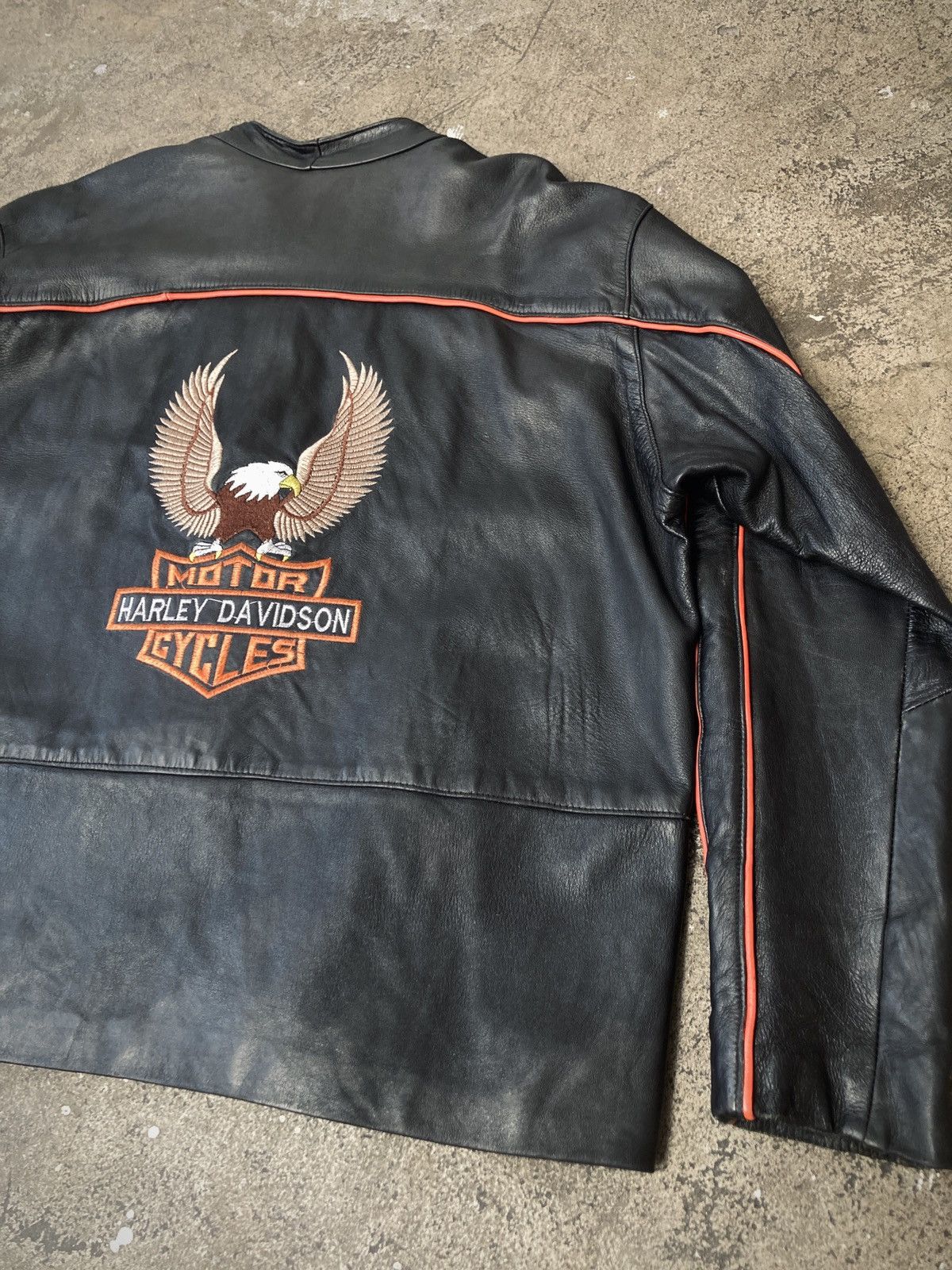 Formula 1 × Harley Davidson × Vintage Vintage 90s Harley Davidson Racing Leather Jacket Size US L / EU 52-54 / 3 - 9 Thumbnail