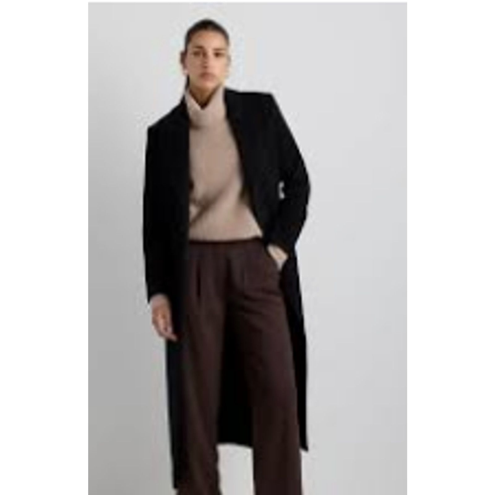 Quince Quince Women's Cashmere Tailored Long Coat Size L NWOT Size L / US 10 / IT 46 - 1 Thumbnail