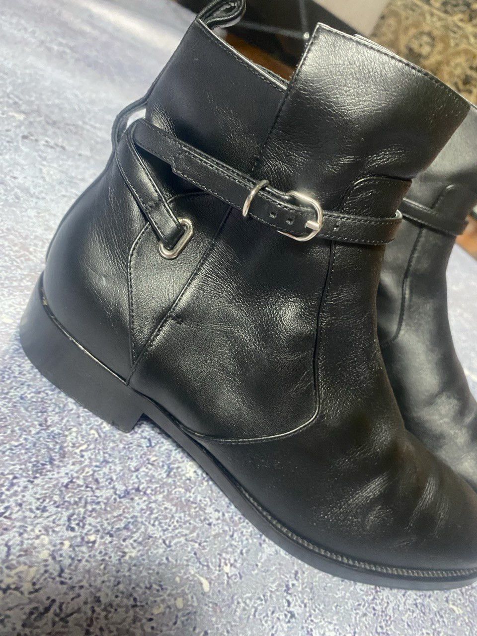Balenciaga Balenciaga black leather straps boots shoes classic luxury Size US 8.5 / IT 38.5 - 7 Thumbnail