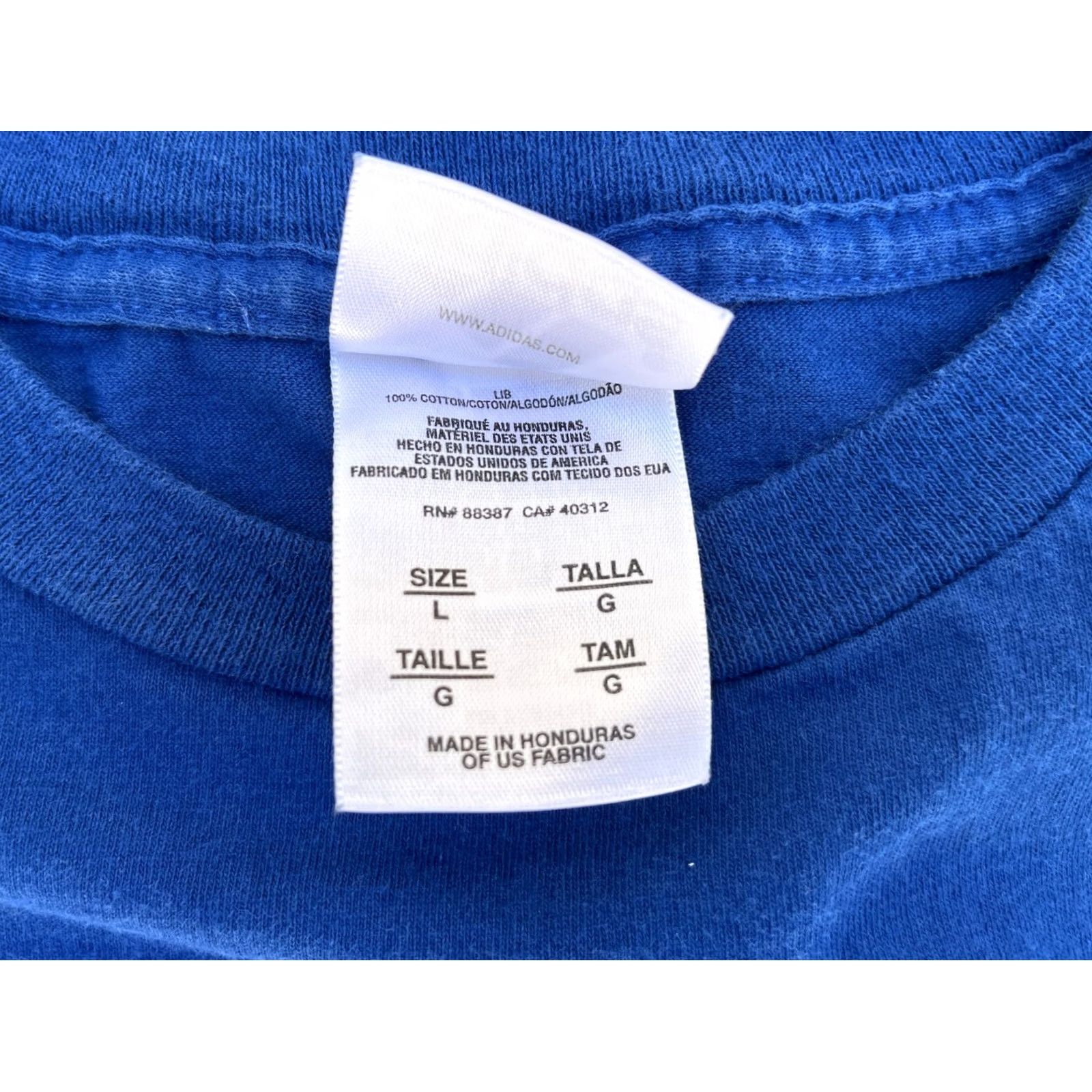 Adidas VINTAGE Adidas Basketball T-Shirt Mens Large Blue Cotton 2004(2000-2009) Short Sleeve Crew Neck Sports Shirt Man Size L Size US L / EU 52-54 / 3 - 5 Thumbnail