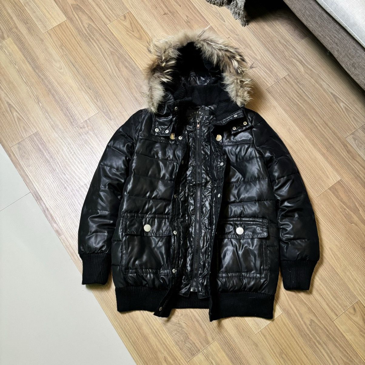 Hysteric Glamour × If Six Was Nine × Le Grande Bleu (L.G.B.) Back Number Fur jacket down puffer IfSixWasNine LGB Style Size M / US 6-8 / IT 42-44 - 3 Thumbnail