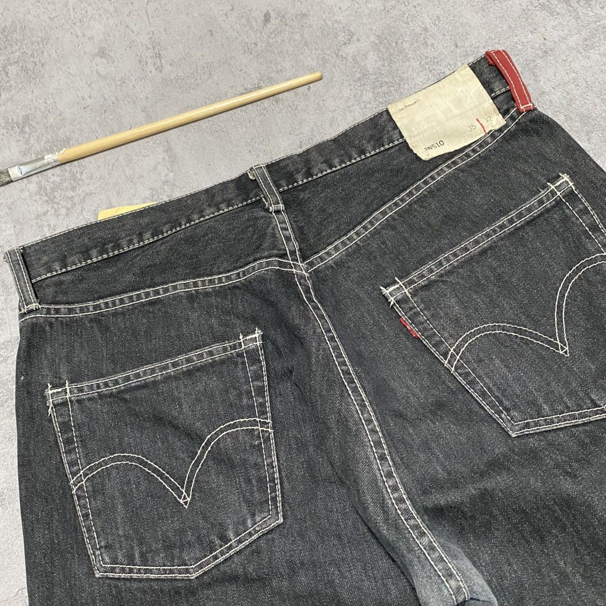 Junya Watanabe FW03 JUNYA WATANABE X LEVI’S ACID WASH BLACK BAGGY PANTS Size US 34 / EU 50 - 8 Thumbnail
