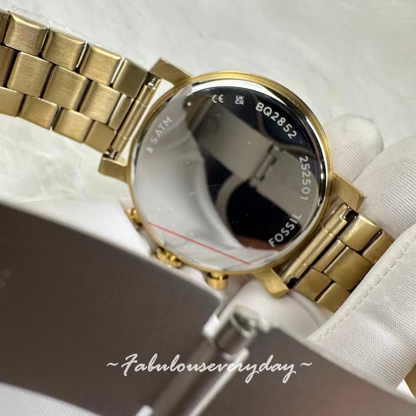 Fossil FOSSIL Men Rhett Multifunction Watch White Dial Gold BQ2852 Size ONE SIZE - 5 Thumbnail