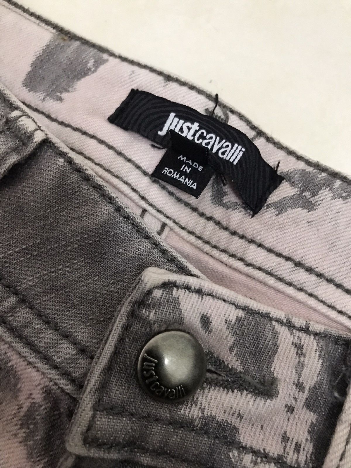 Jean Roberto Cavalli jeans Pants Printed Sky Vintage Size 28" / US 6 / IT 42 - 8 Thumbnail