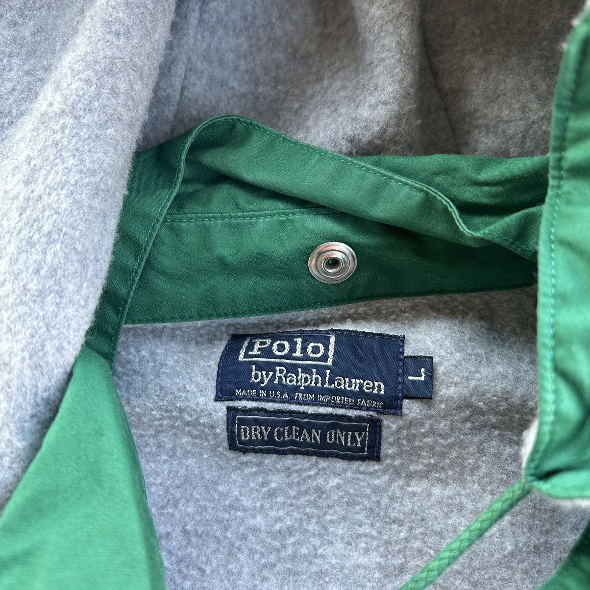 Polo Ralph Lauren Vintage Polo Ralph Lauren Fleece Line Hooded Green Jacket Size US L / EU 52-54 / 3 - 4 Thumbnail