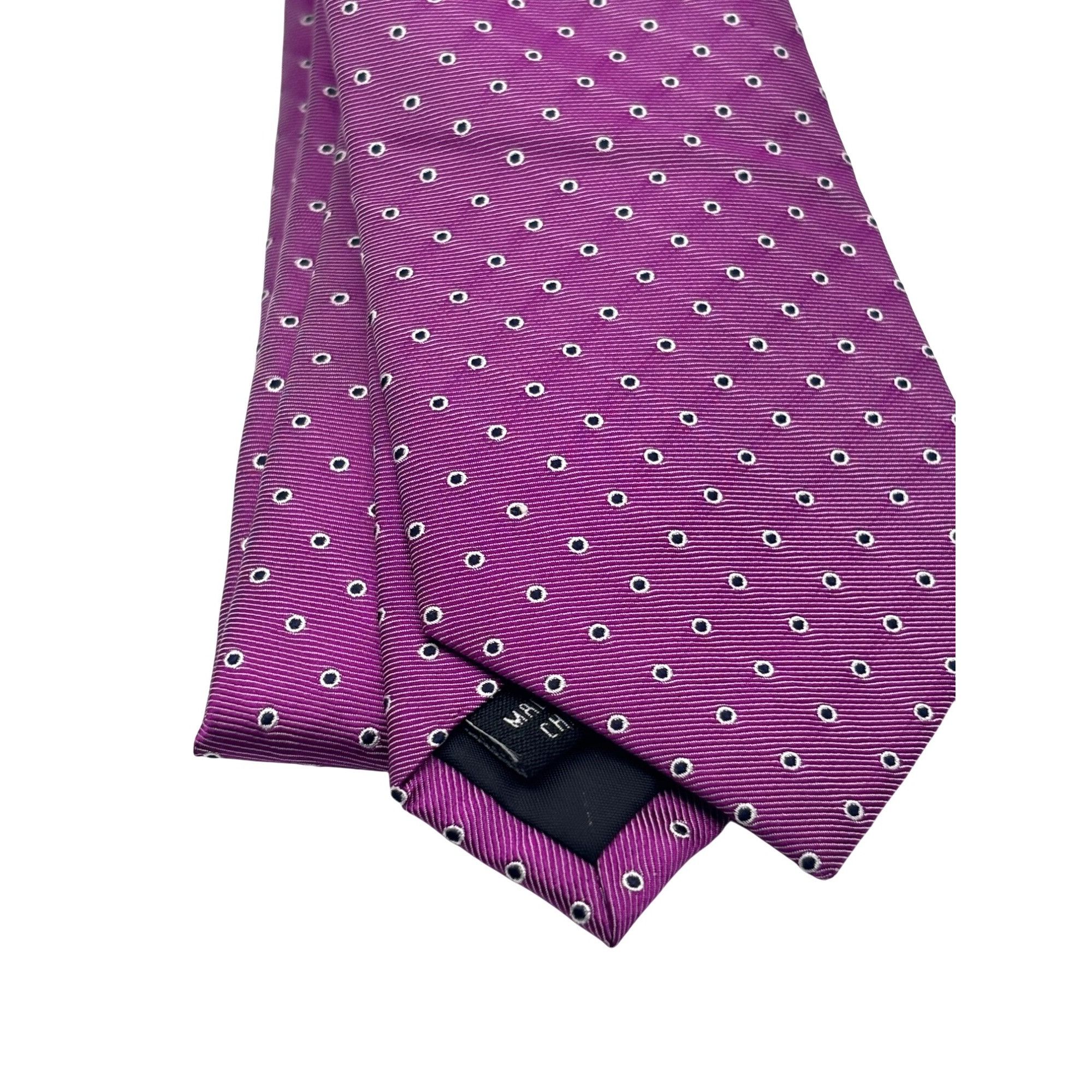 Perry Ellis Perry Ellis Portfolio Small Dot Men's Silk Necktie, Rose Vio Size ONE SIZE - 3 Thumbnail