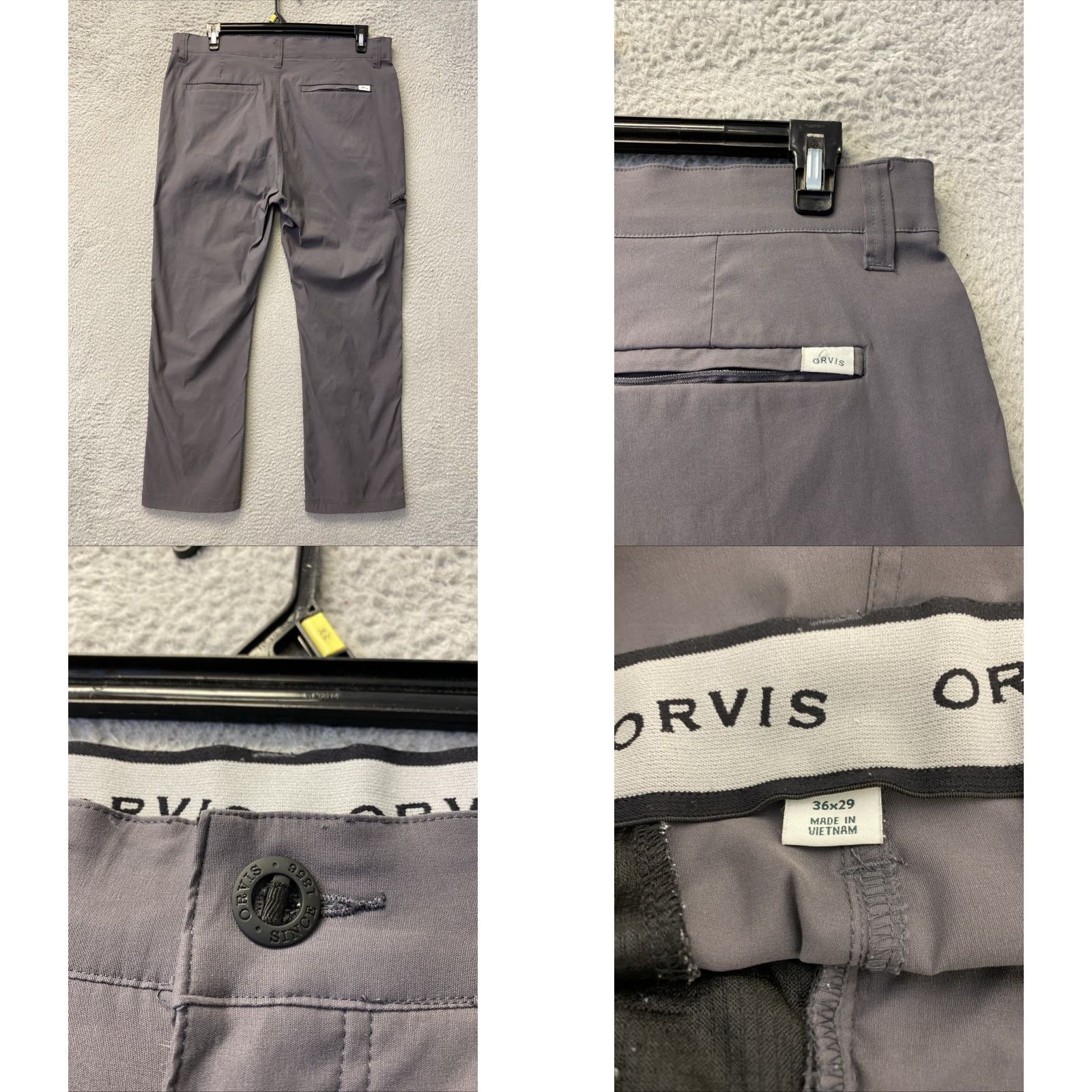Orvis Orvis Men's Stretch Pants, Performance Nylon, Size 36x29, Gray, Casual, Regular Fit Size US 36 / EU 52 - 8 Thumbnail