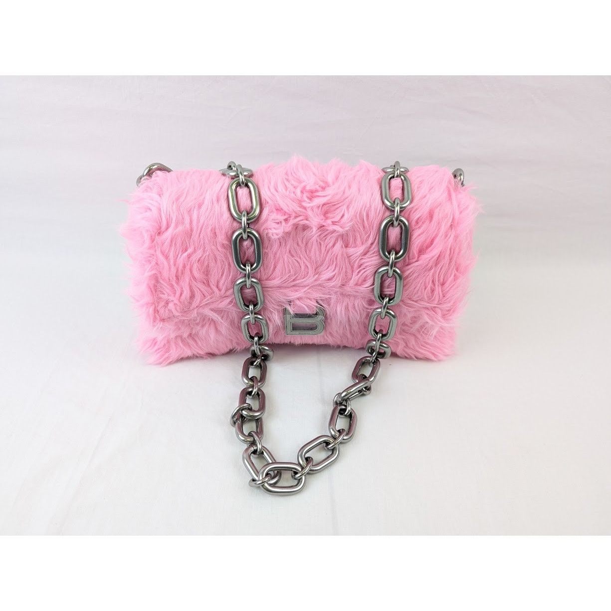 Balenciaga o1rshd1 Size: OS / Fake Fur Shoulder Bag in Pink Size ONE SIZE - 20 Thumbnail