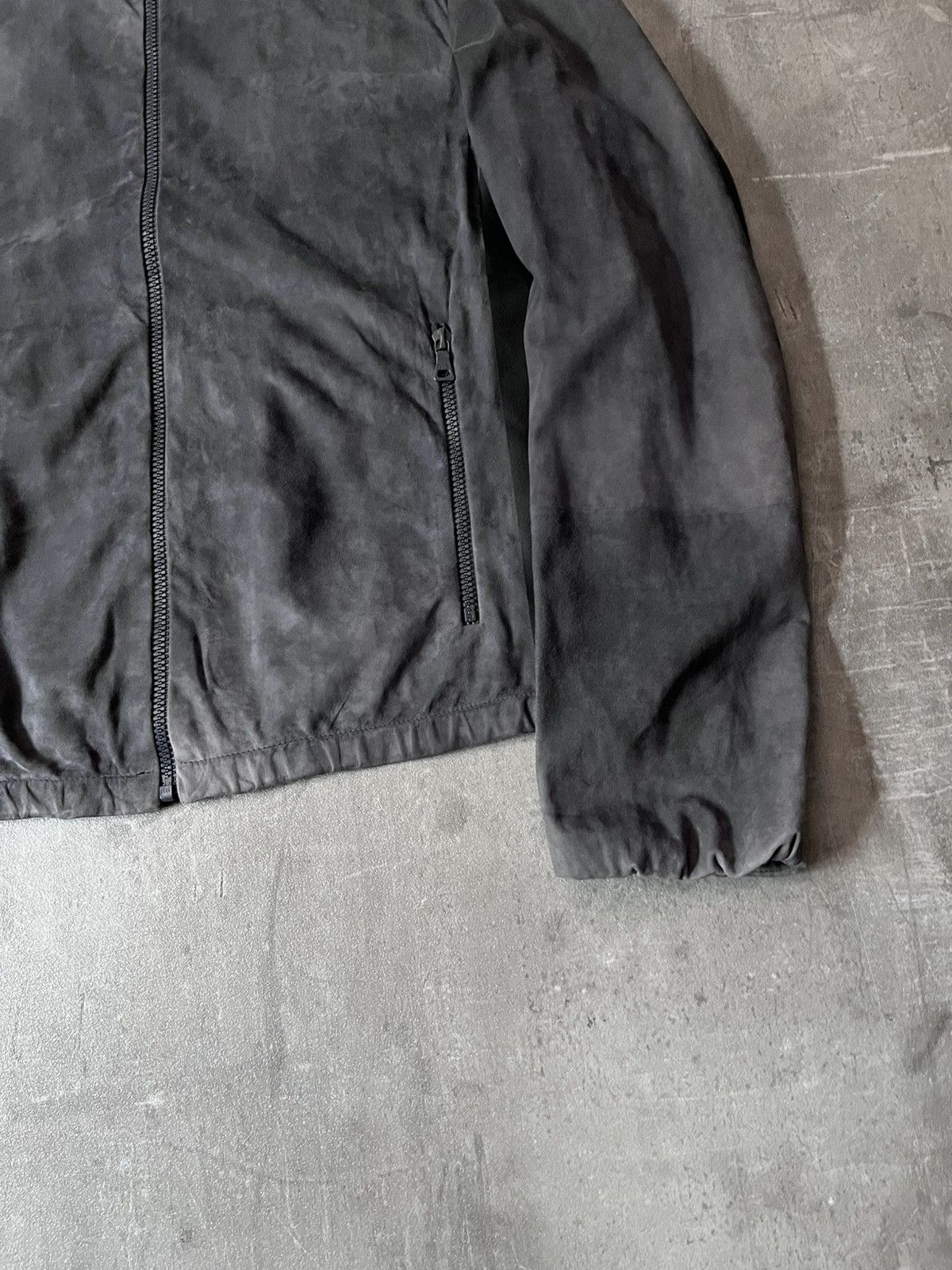 Prada Prada 2007 Cafe Racer sude grey zip leather jacket Size US L / EU 52-54 / 3 - 3 Thumbnail