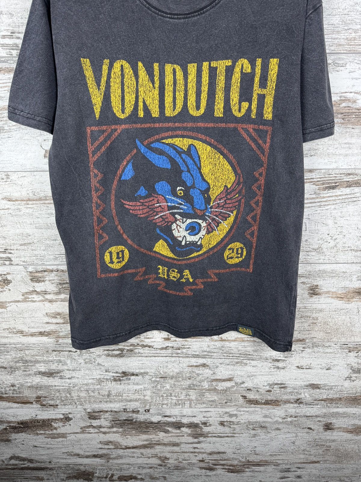 Von Dutch Mens Vintage Von Dutch Washing T-shirt tee garment dyed y2k Size US S / EU 44-46 / 1 - 3 Thumbnail