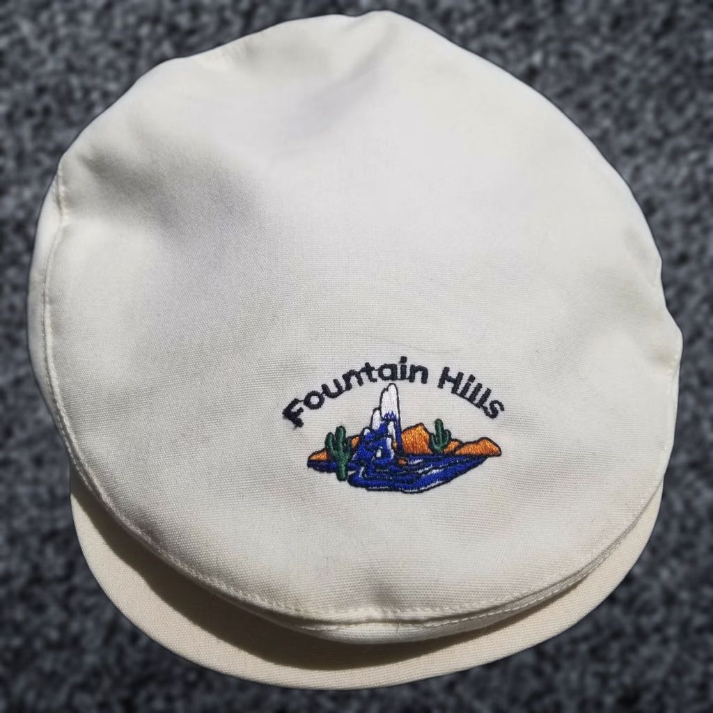 Vintage Vintage Fountain Hills Golf Course White Hat Driver Cap Texace RARE USA Mens One Size Cotton Golf Hat Vintage 80s Casual Size ONE SIZE - 1 Thumbnail