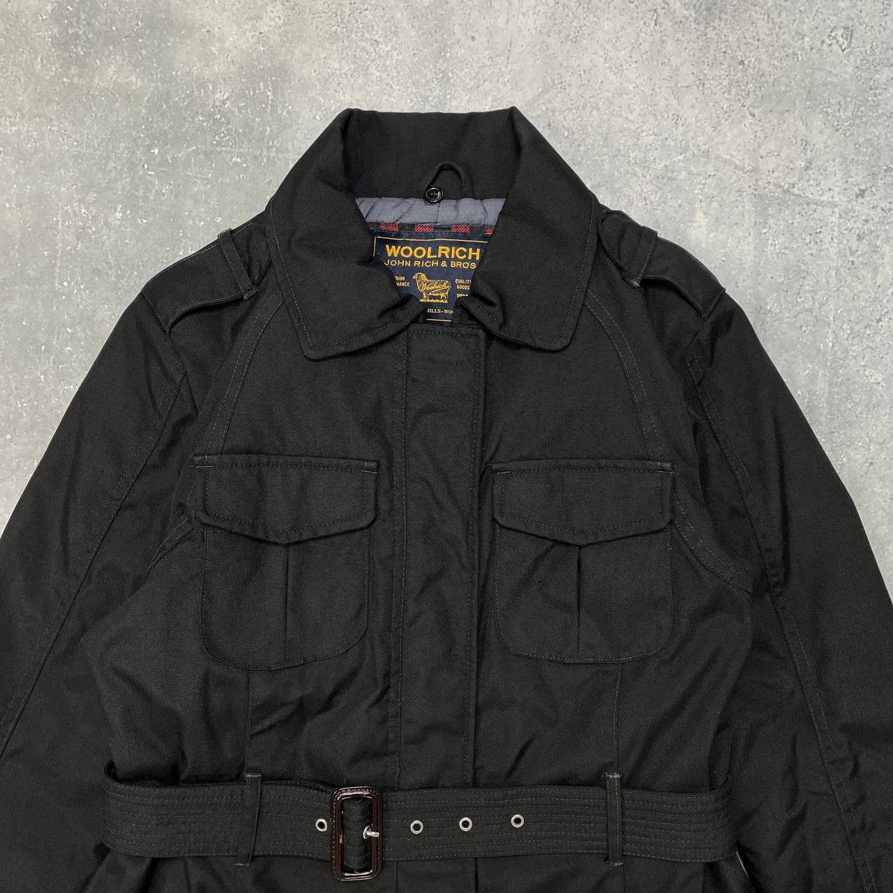 Woolrich Woolen Mills Woolrich Thermolite Collar Belted Jacket Women’s Black Sz M Size M / US 6-8 / IT 42-44 - 2 Thumbnail