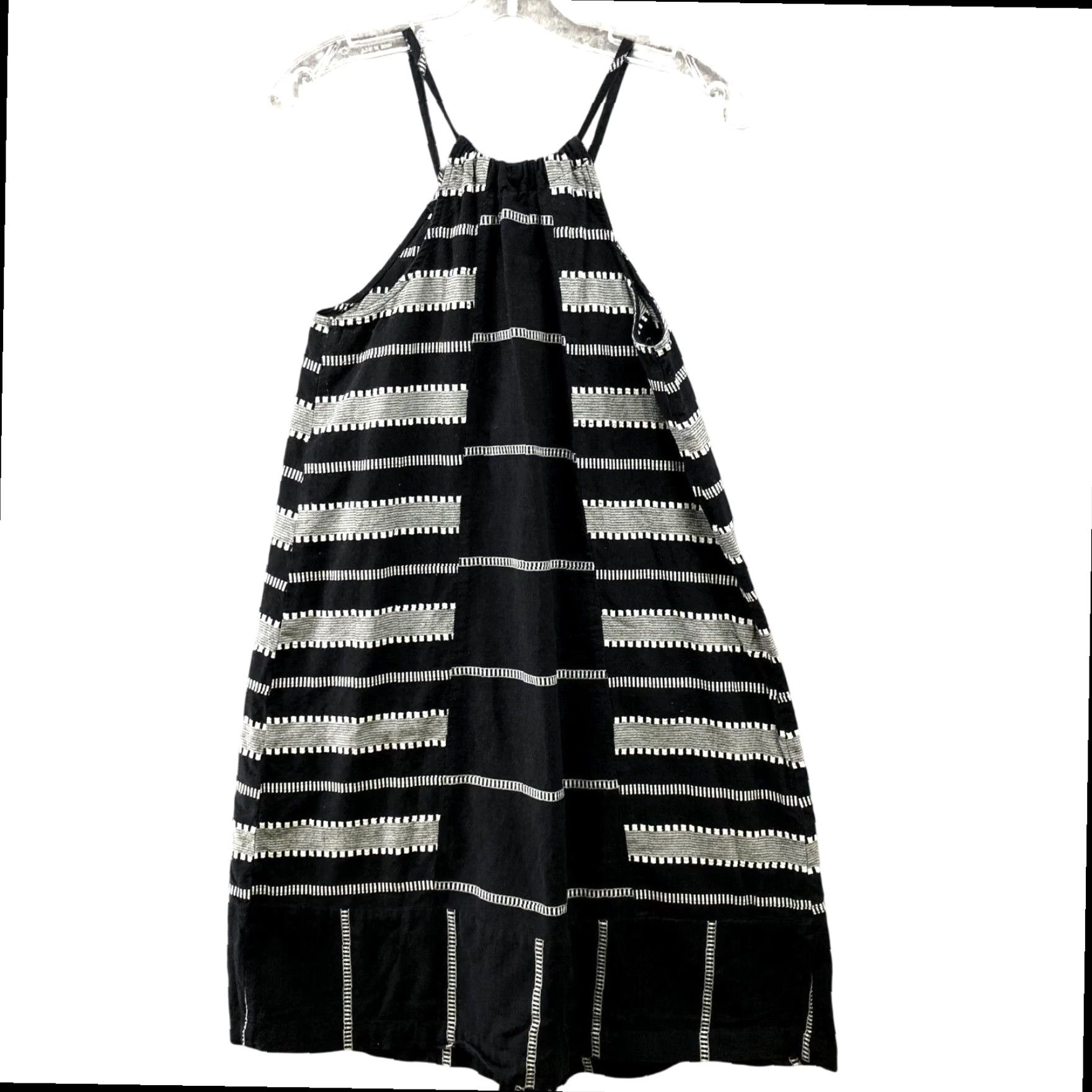 Old Navy Old Navy Cotton Jacquard Black White Sleeveless Shift Dress Womens Small Size S / US 4 / IT 40 - 2 Thumbnail