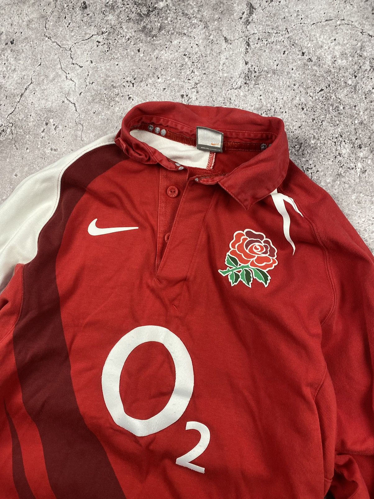 Nike × Vintage 90s NIKE RUGBY ENGLAND RETRO BIG LOGO LONGSLEEVE POLO SWOOSH Size US S / EU 44-46 / 1 - 5 Thumbnail